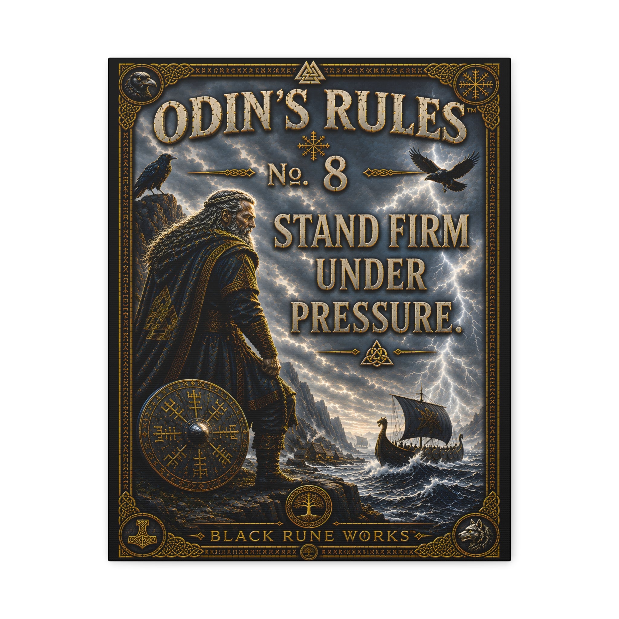 ODIN'S RULES™ No. 8 – Stand Firm Under Pressure Canvas