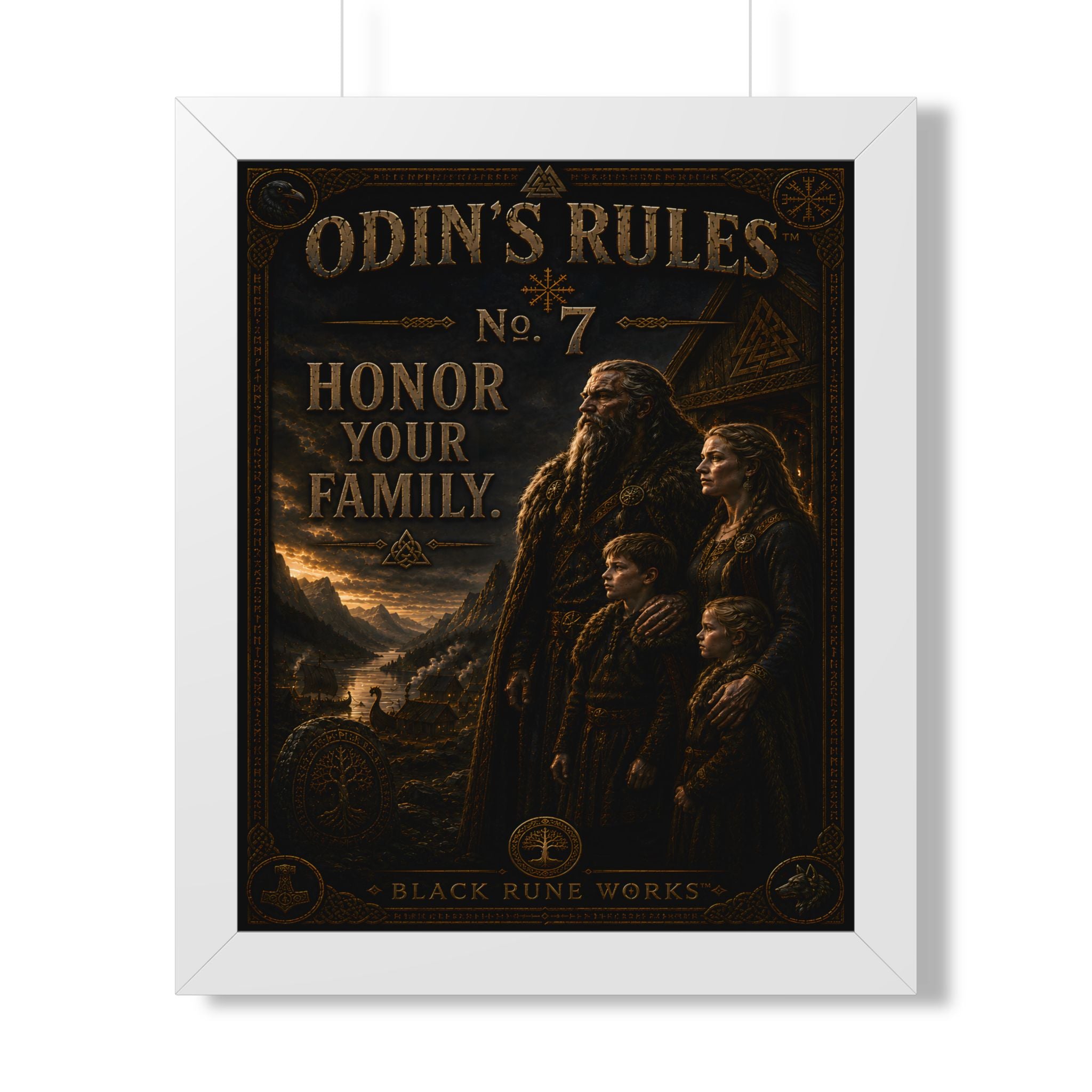 ODIN'S RULES™ No. 7 – Honor Your Family Framed Poster