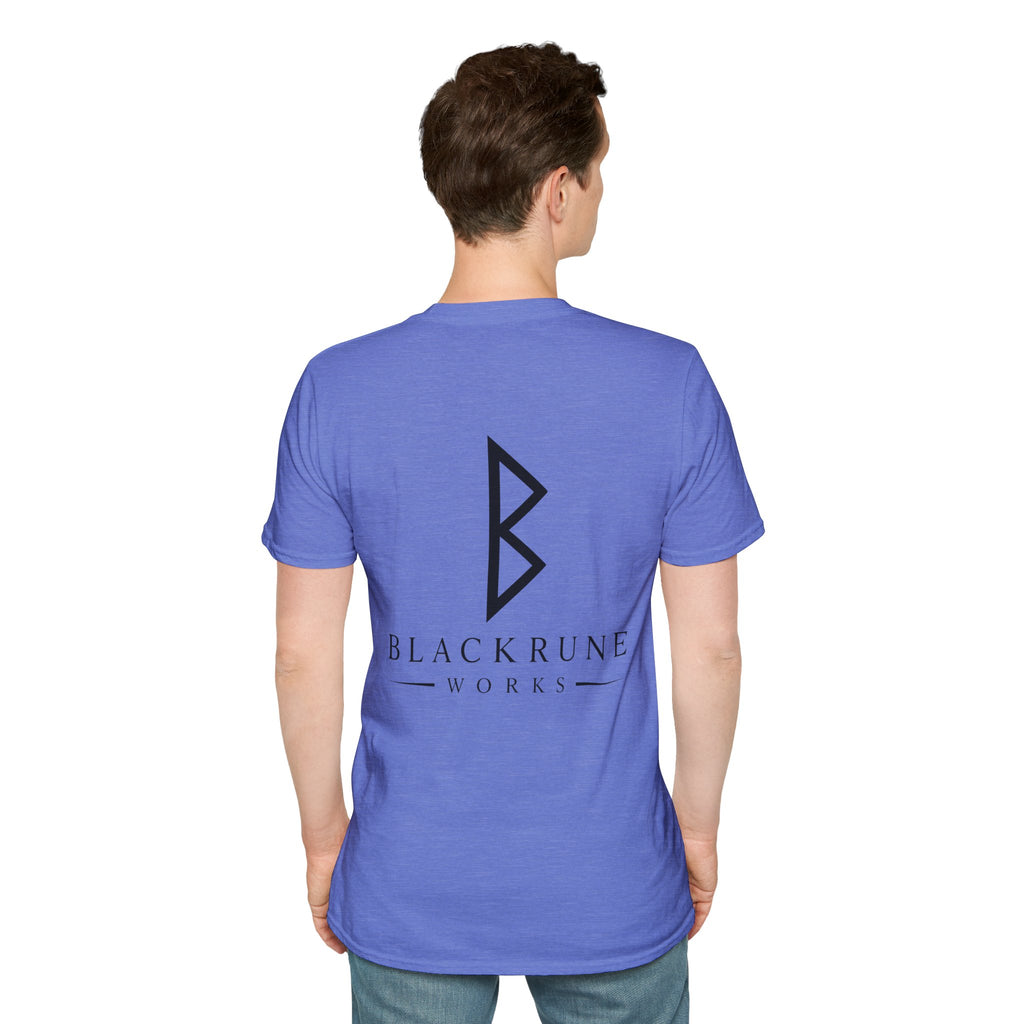 Black Rune Works Logo T Shirt Large Back Logo