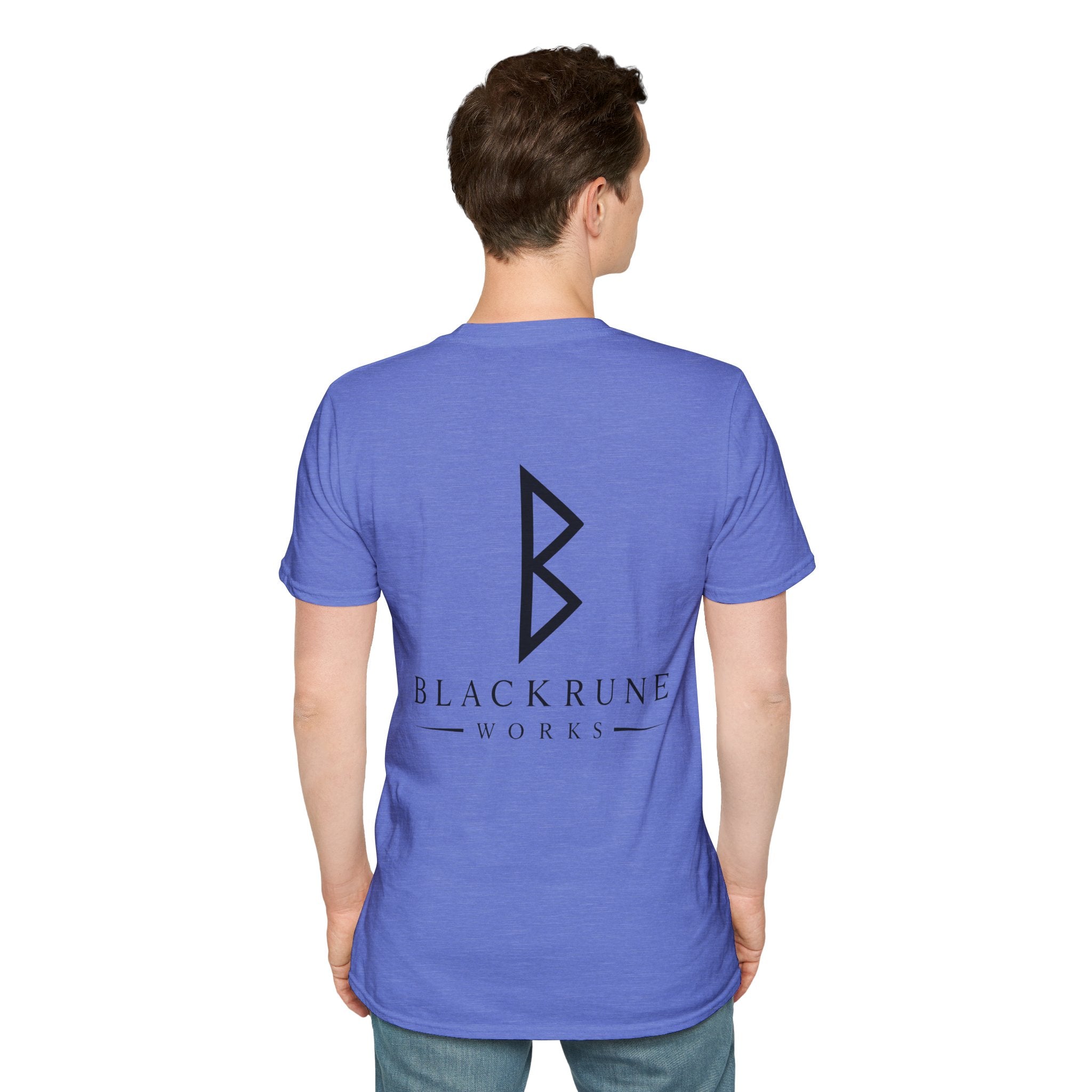 Black Rune Works Logo T Shirt Large Back Logo