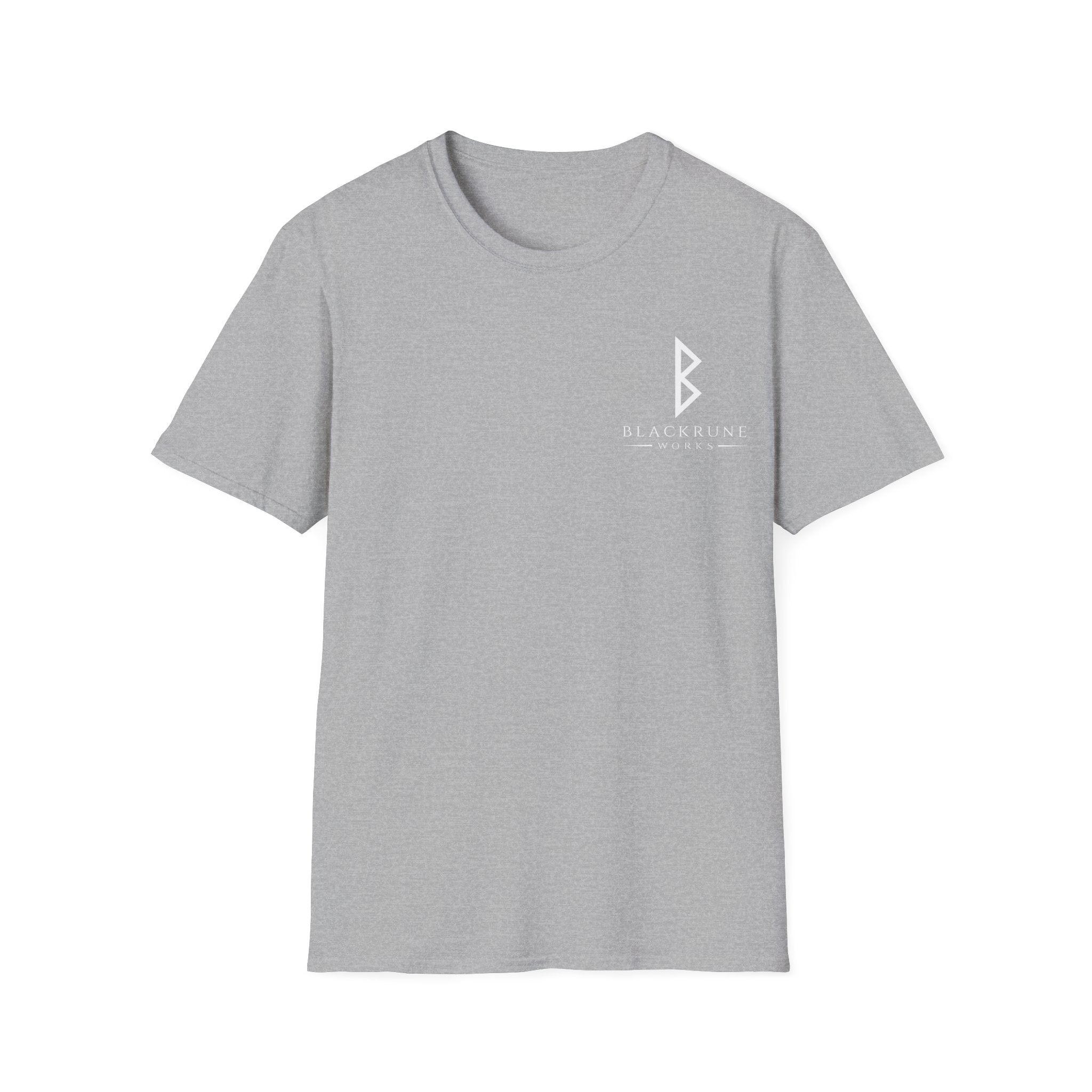 Black Rune Works Logo TShirt Front Small Logo