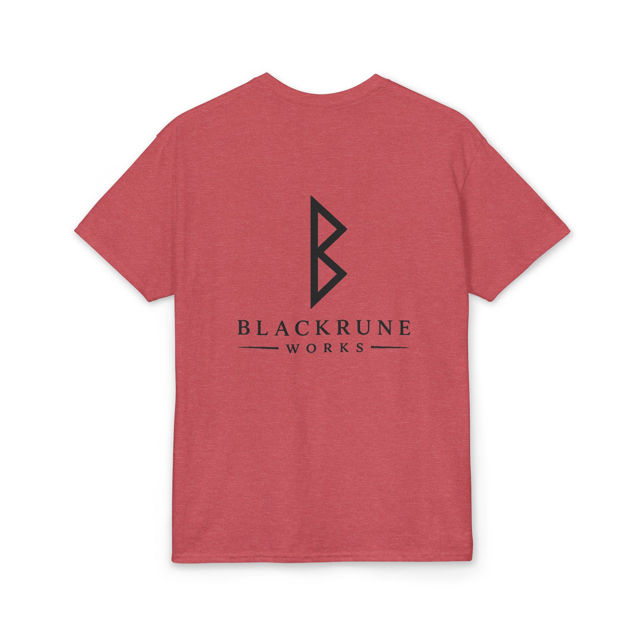 Black Rune Works Signature DryBlend T-Shirt Front and Back Logo