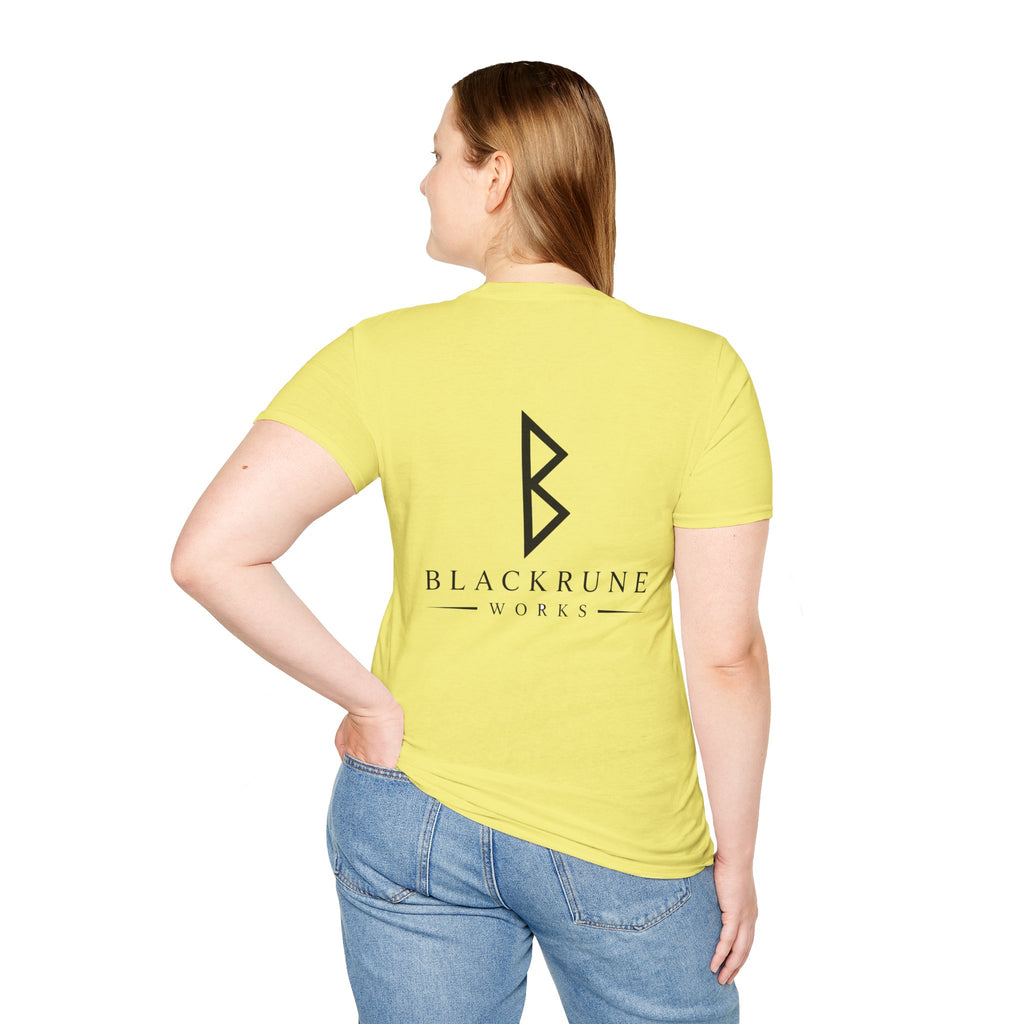 Black Rune Works Logo T Shirt Black Logo