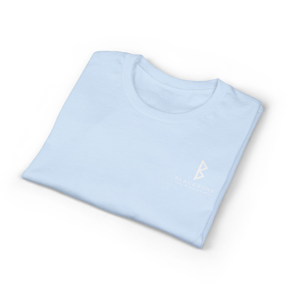 Black Rune Works Signature DryBlend T-Shirt Front and Back Logo