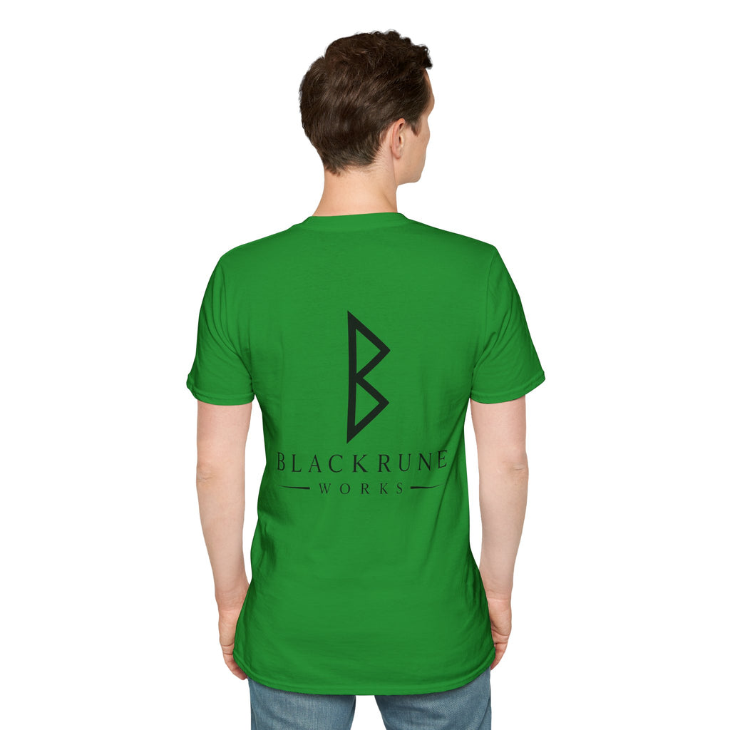 Black Rune Works Logo T Shirt Large Back Logo