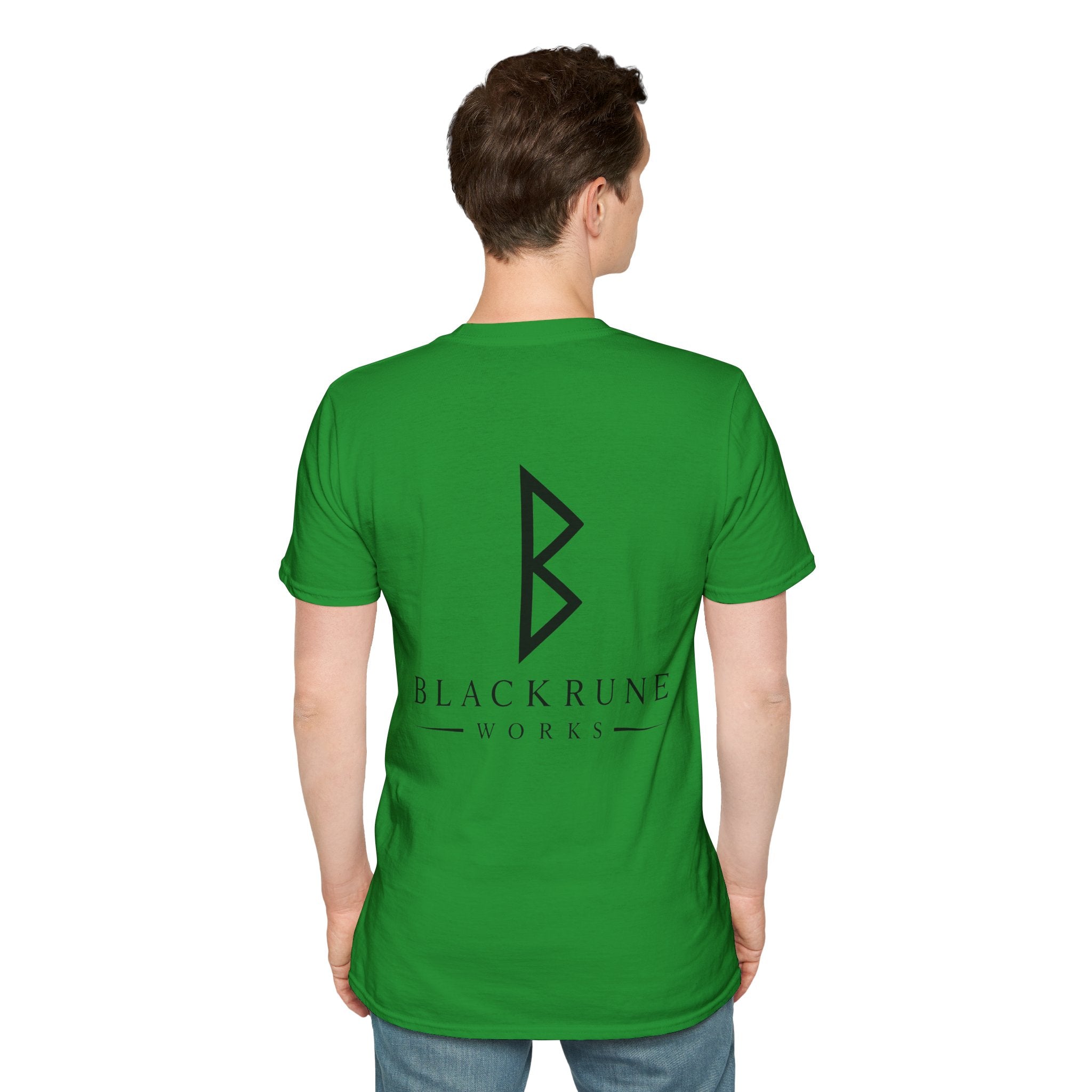 Black Rune Works Logo T Shirt Large Back Logo