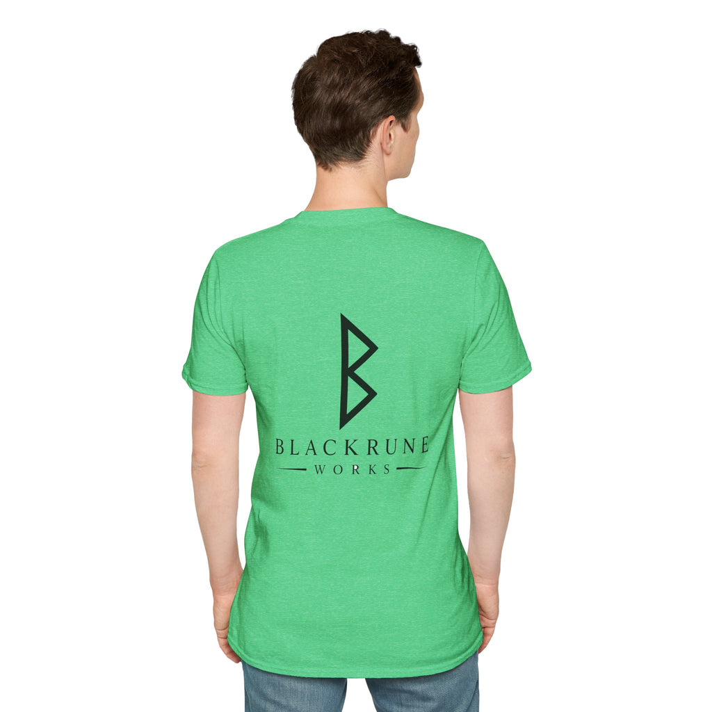 Black Rune Works Logo T Shirt Black Logo