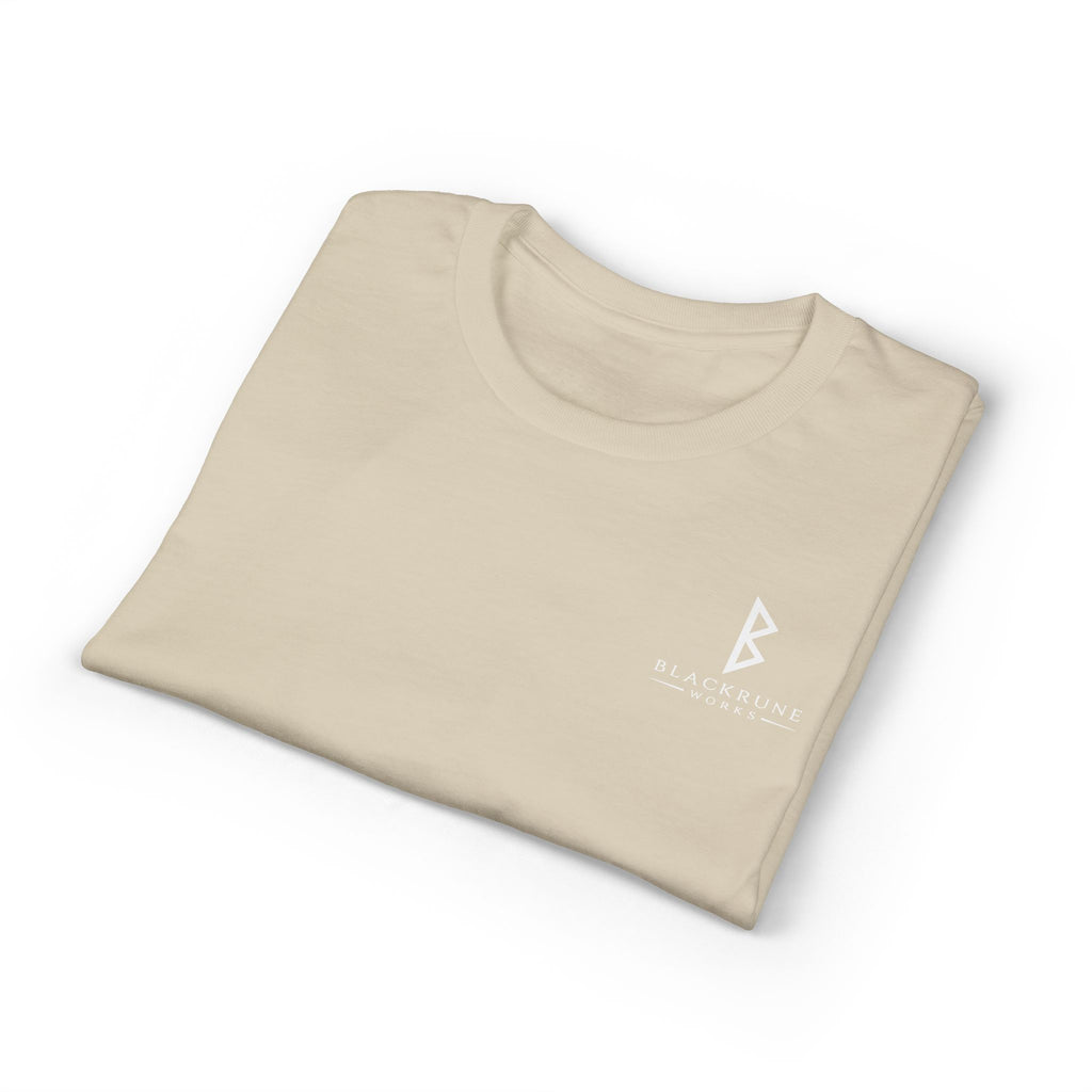 Black Rune Works Signature DryBlend T-Shirt Front and Back Logo