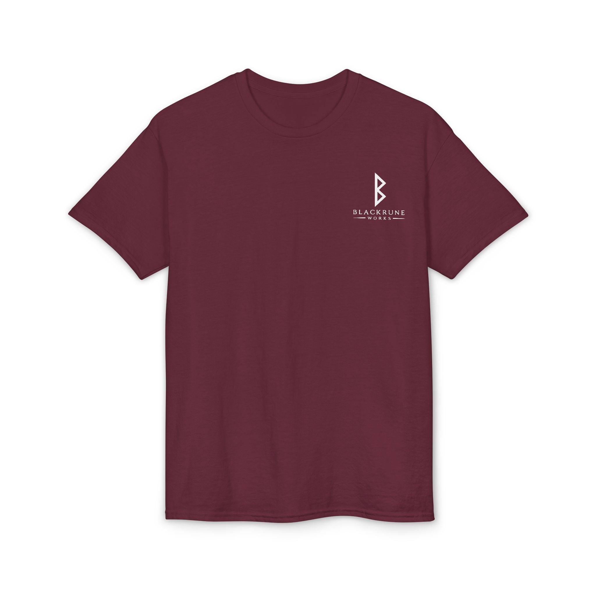 Black Rune Works Signature DryBlend T-Shirt Front and Back Logo