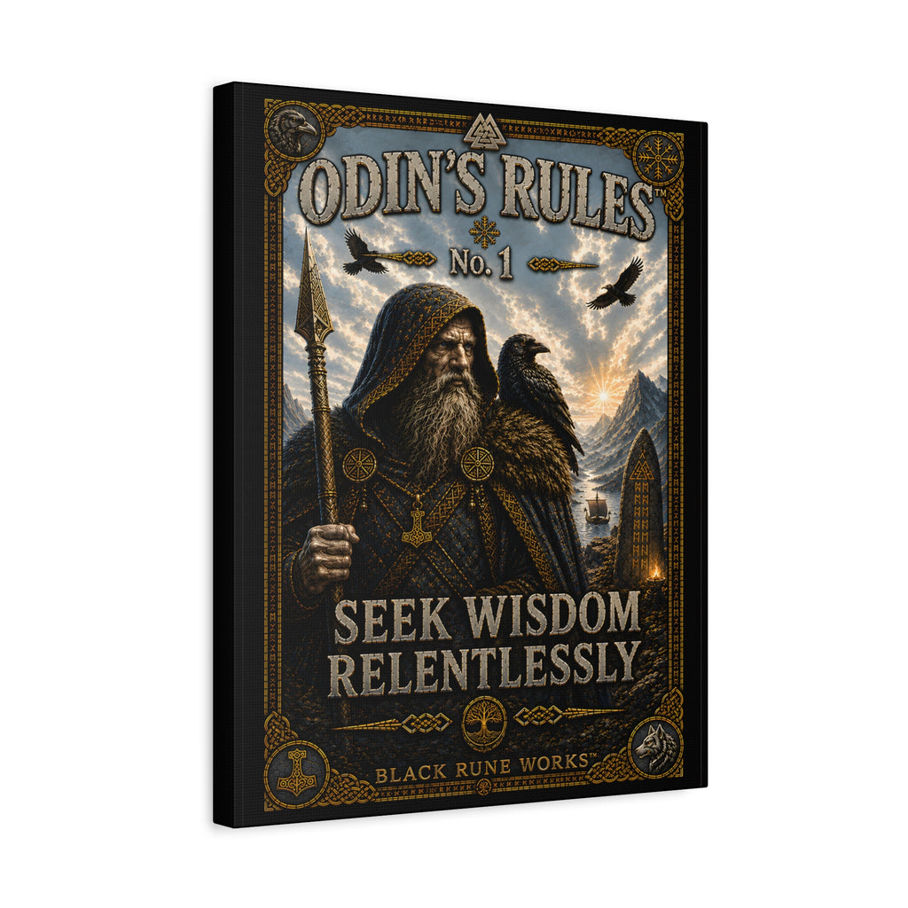 ODIN'S RULES™ No. 1 – Seek Wisdom Relentlessly Canvas