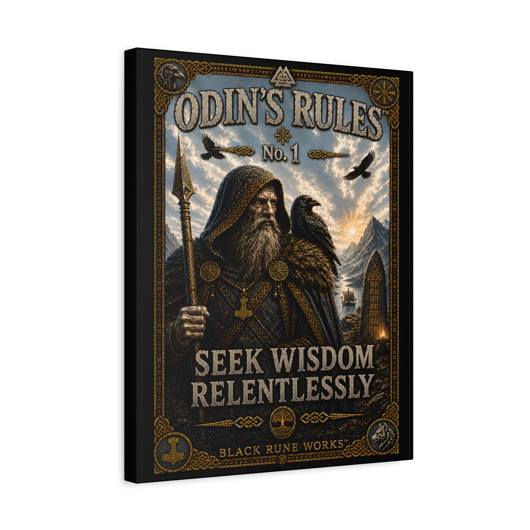 ODIN'S RULES™ No. 1 – Seek Wisdom Relentlessly Canvas