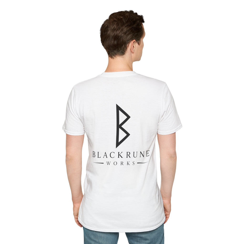 Black Rune Works Logo T Shirt Large Back Logo
