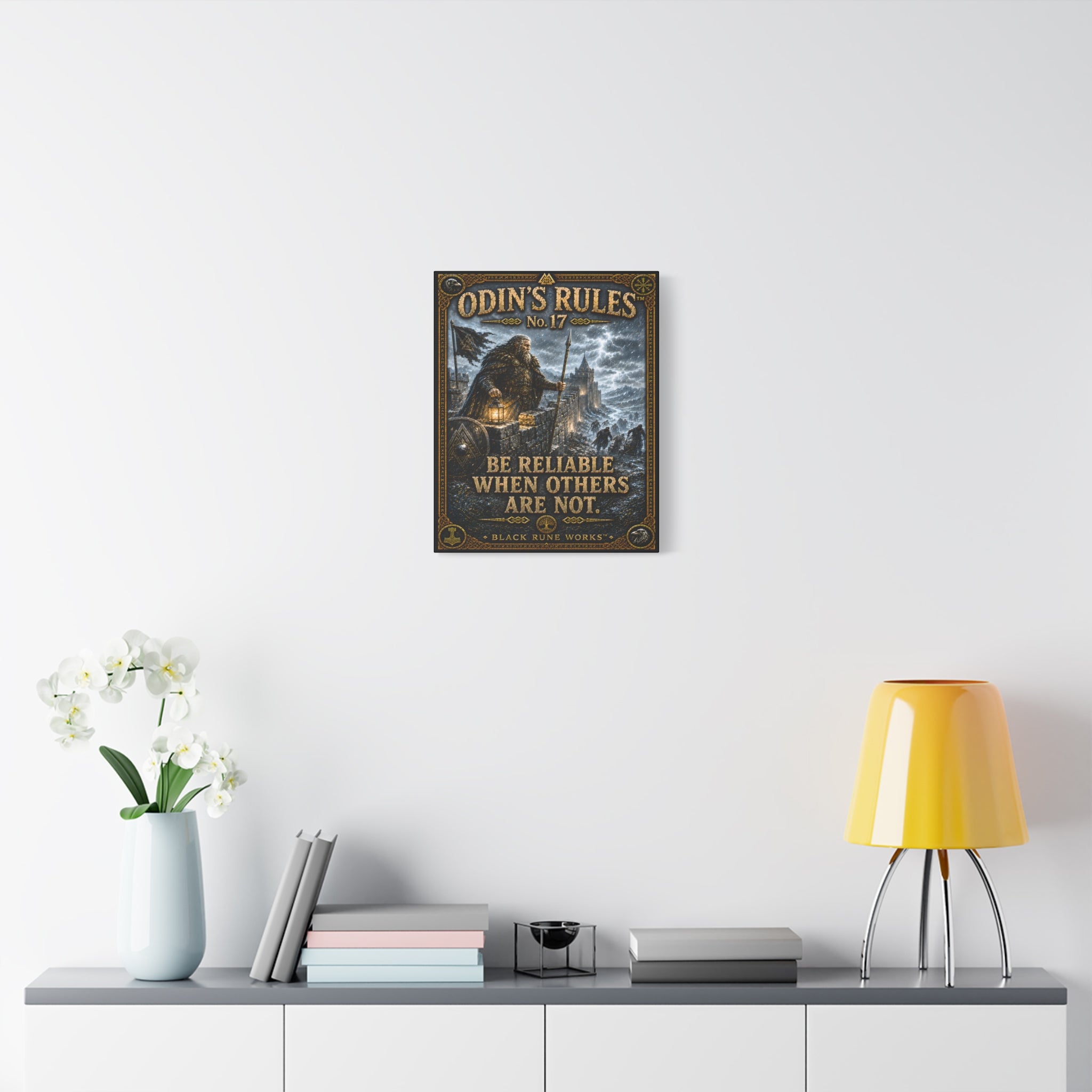 ODIN'S RULES™ No. 17 – Be Reliable When Others Are Not | Viking Motivational Canvas