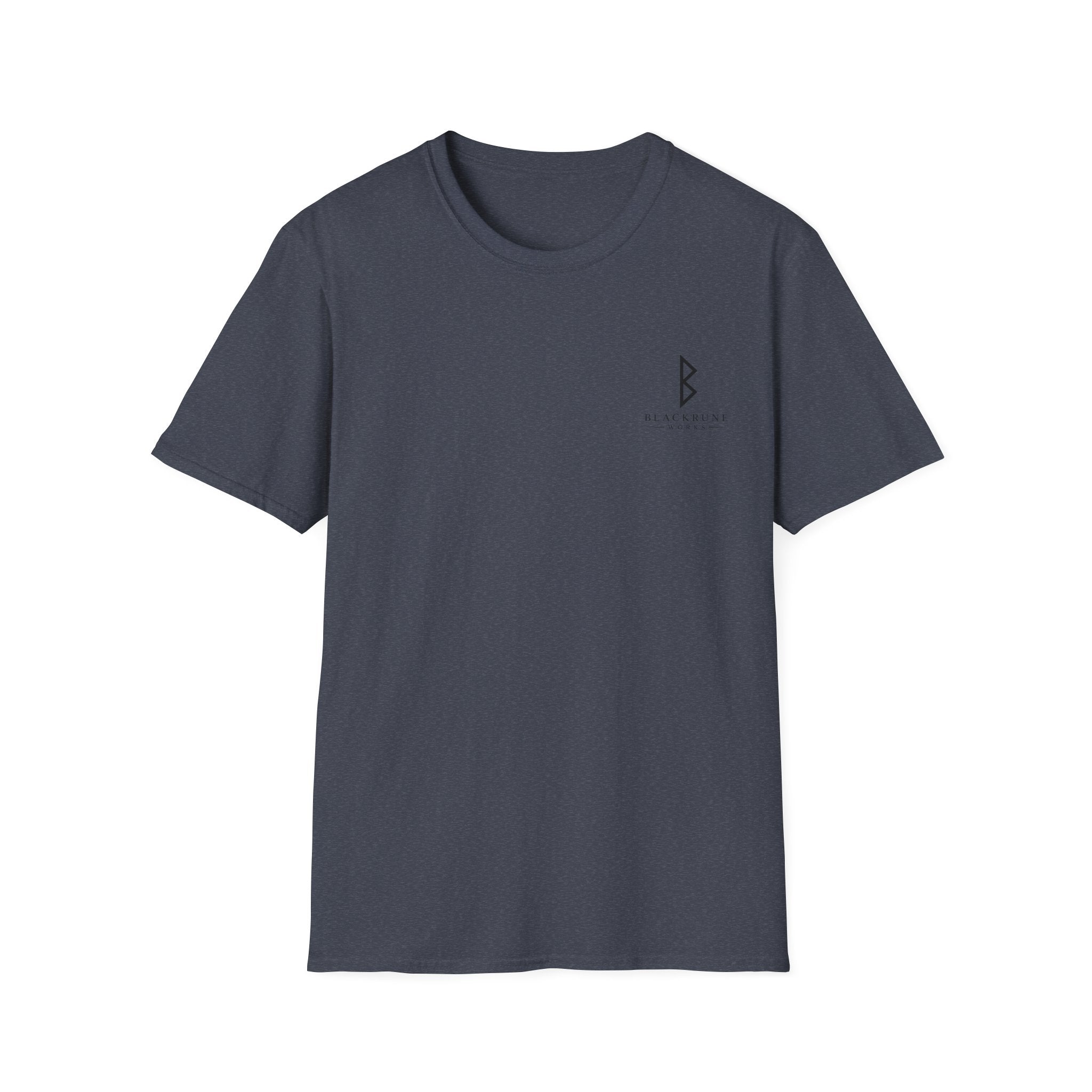 Black Rune Works Logo T Shirt Small Front Logo