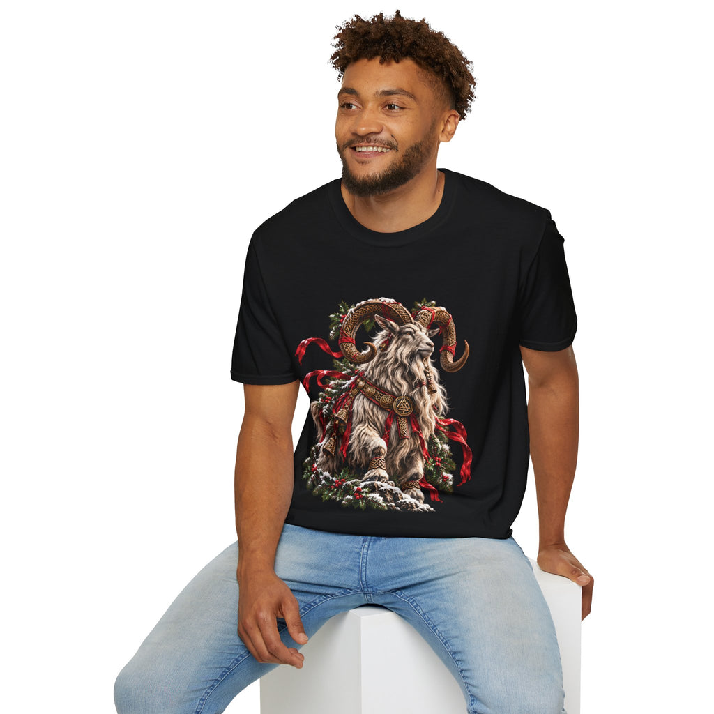 Nordic Yule Goat Christmas T-Shirt – Scandinavian Holiday Julbock Tee