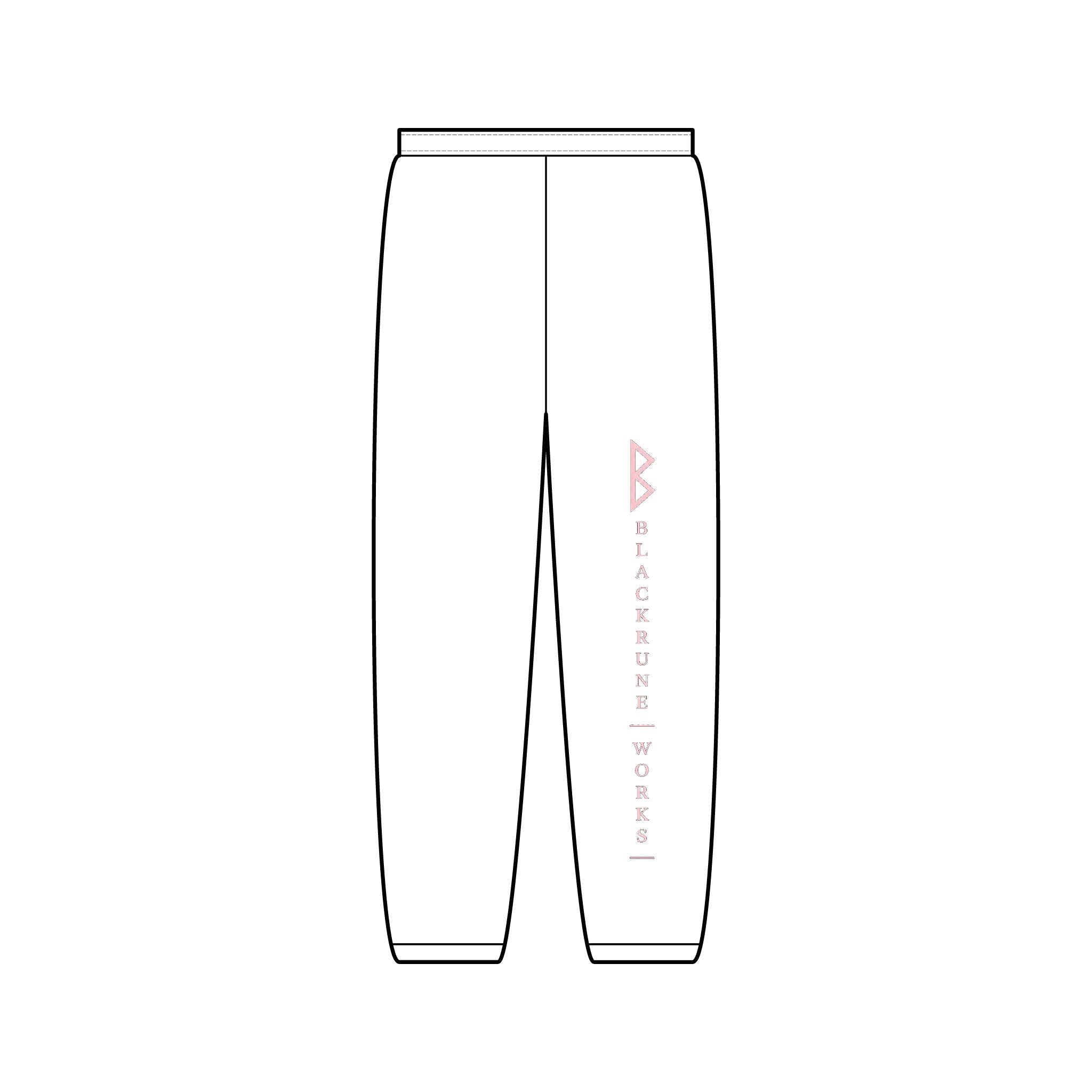 Logo Pink Sweatpants Vertical 'Blackburne Works' Side Print