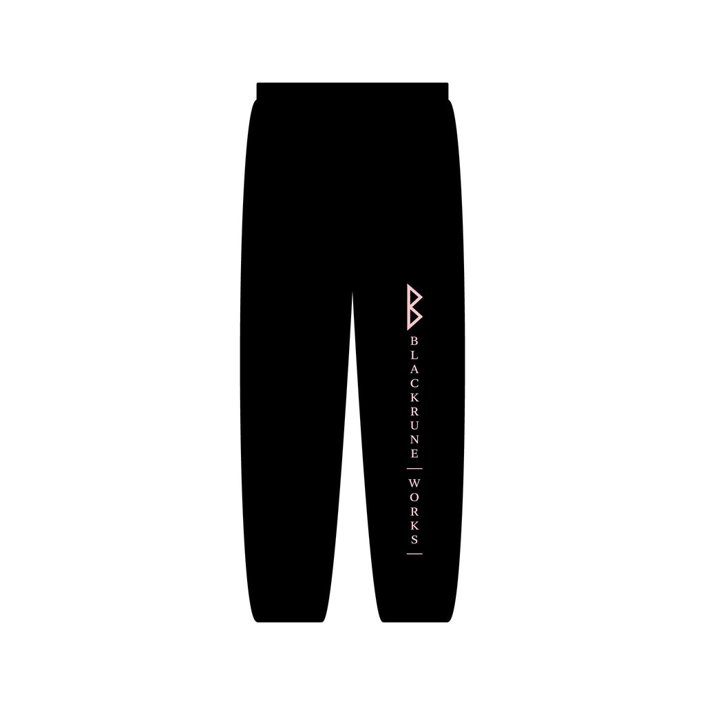 Logo Pink Sweatpants Vertical 'Blackburne Works' Side Print