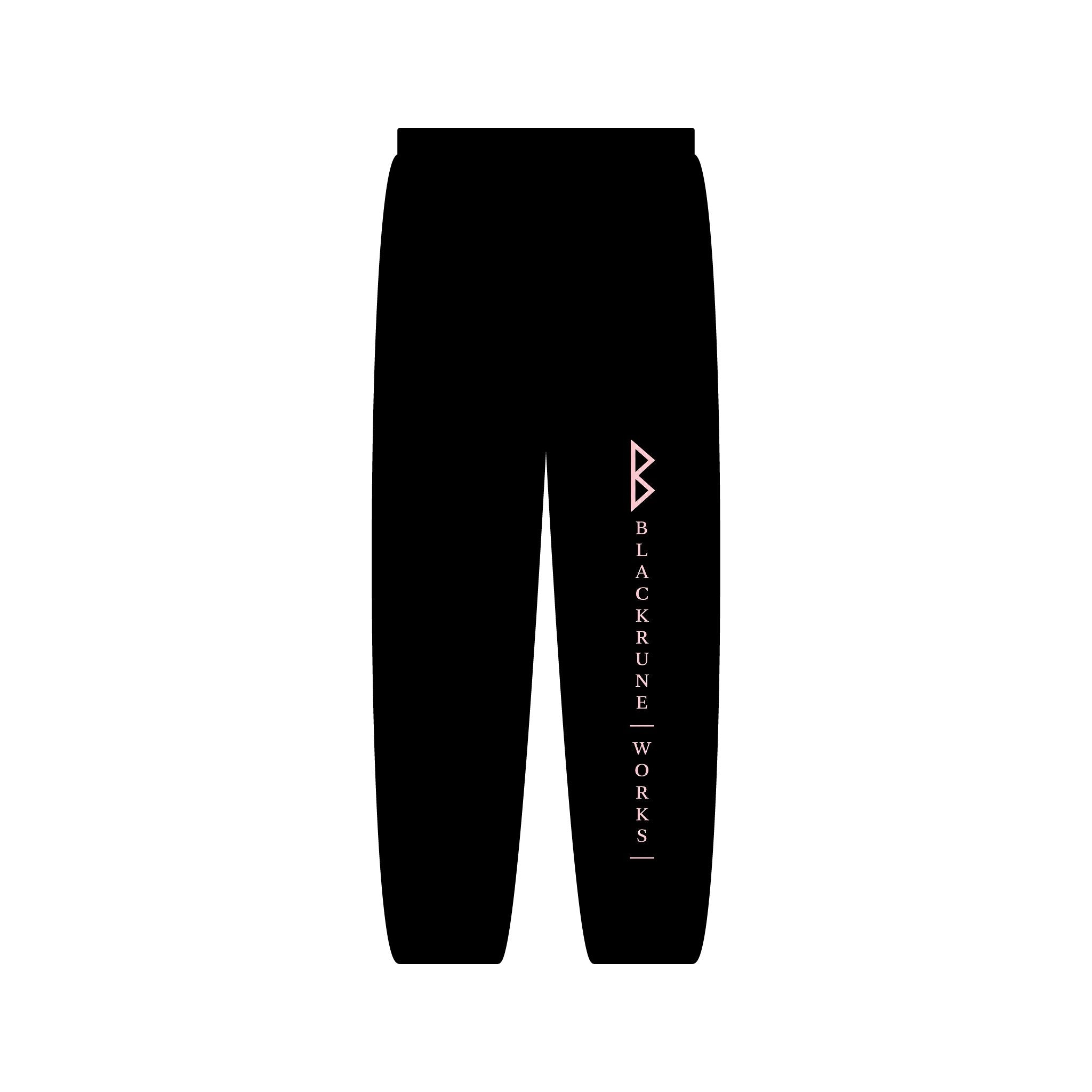 Logo Pink Sweatpants Vertical 'Blackburne Works' Side Print