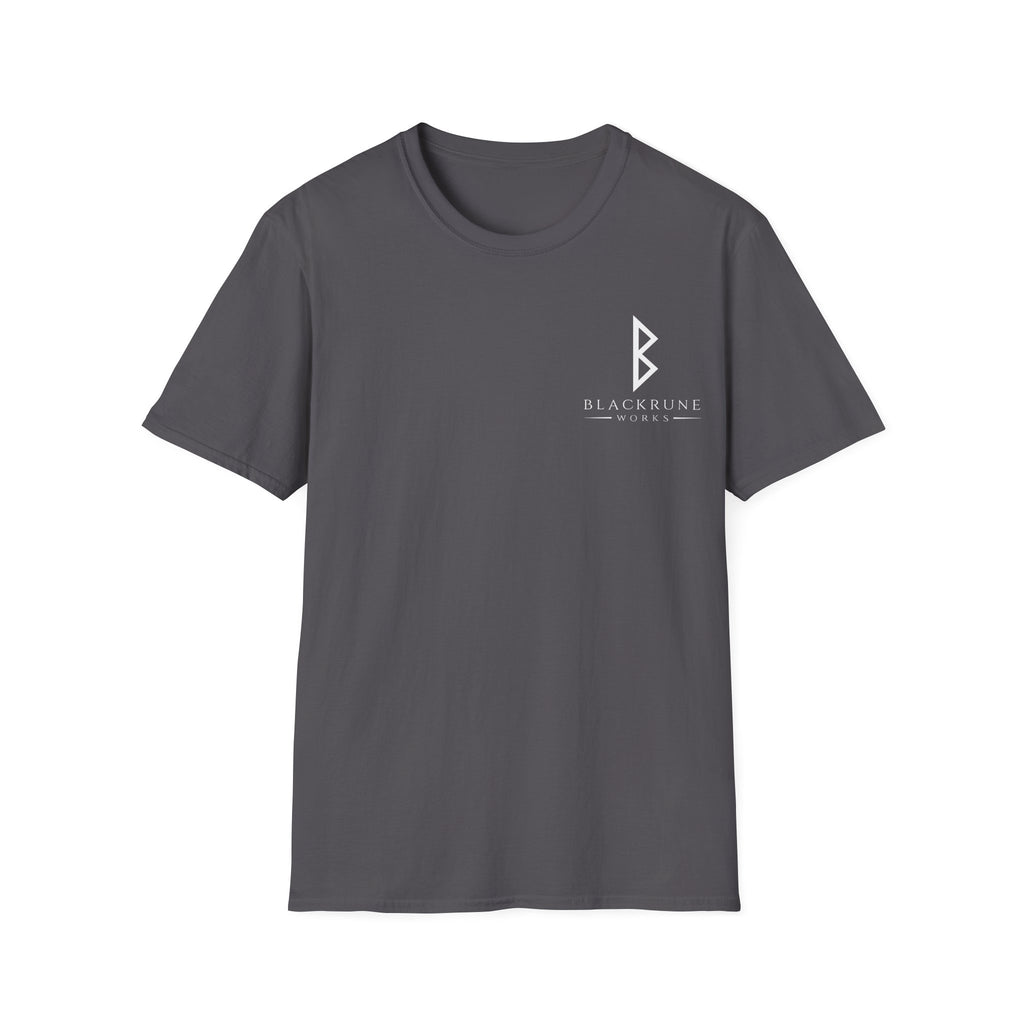 Black Rune Works Logo TShirt Front Small Logo
