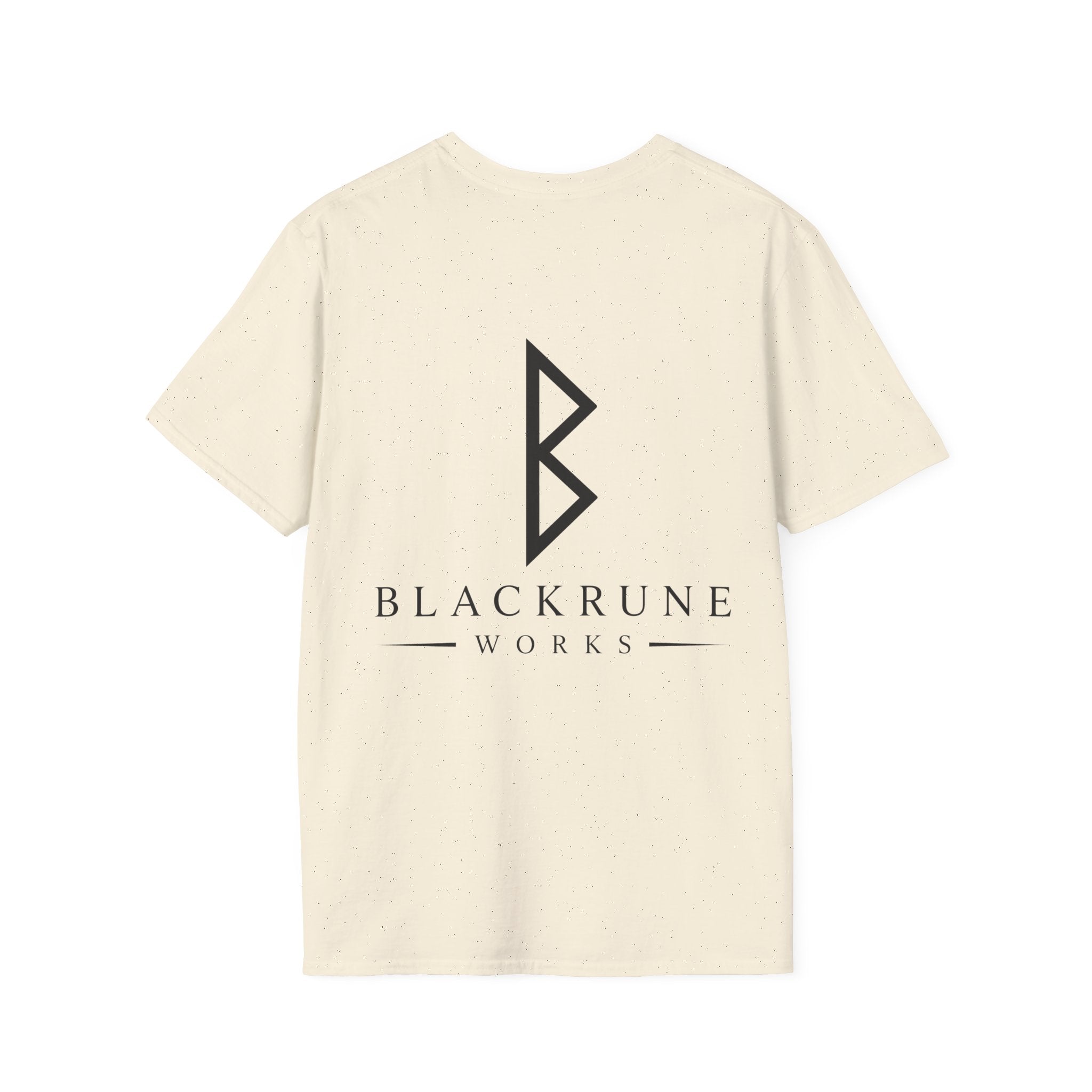 Black Rune Works Logo T Shirt Large Back Logo