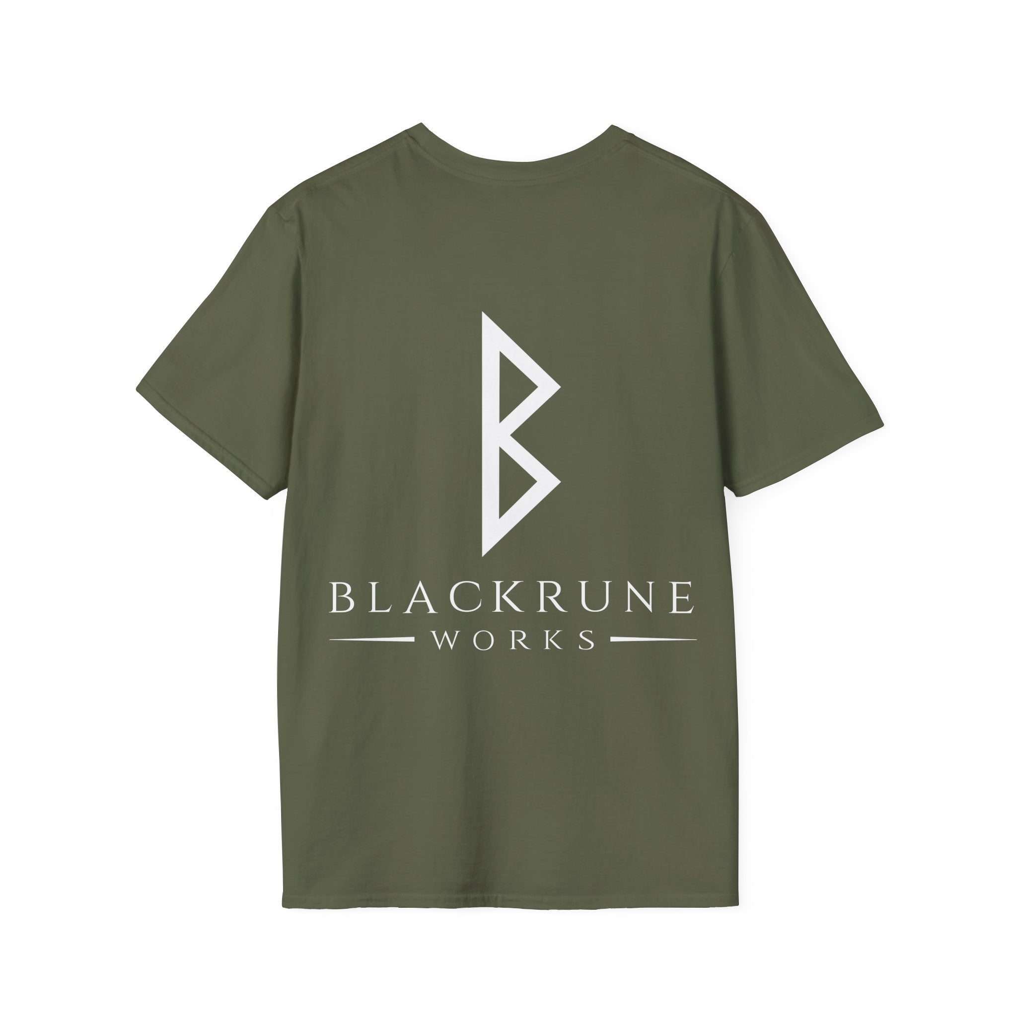Black Rune Works Logo TShirt Back Large Logo