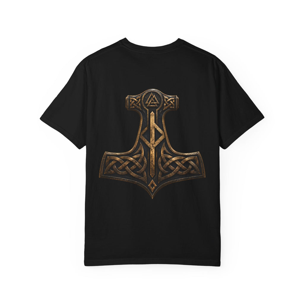 Black Rune Works Bronze Mjölnir Tee | Norse Hammer Rune Shirt