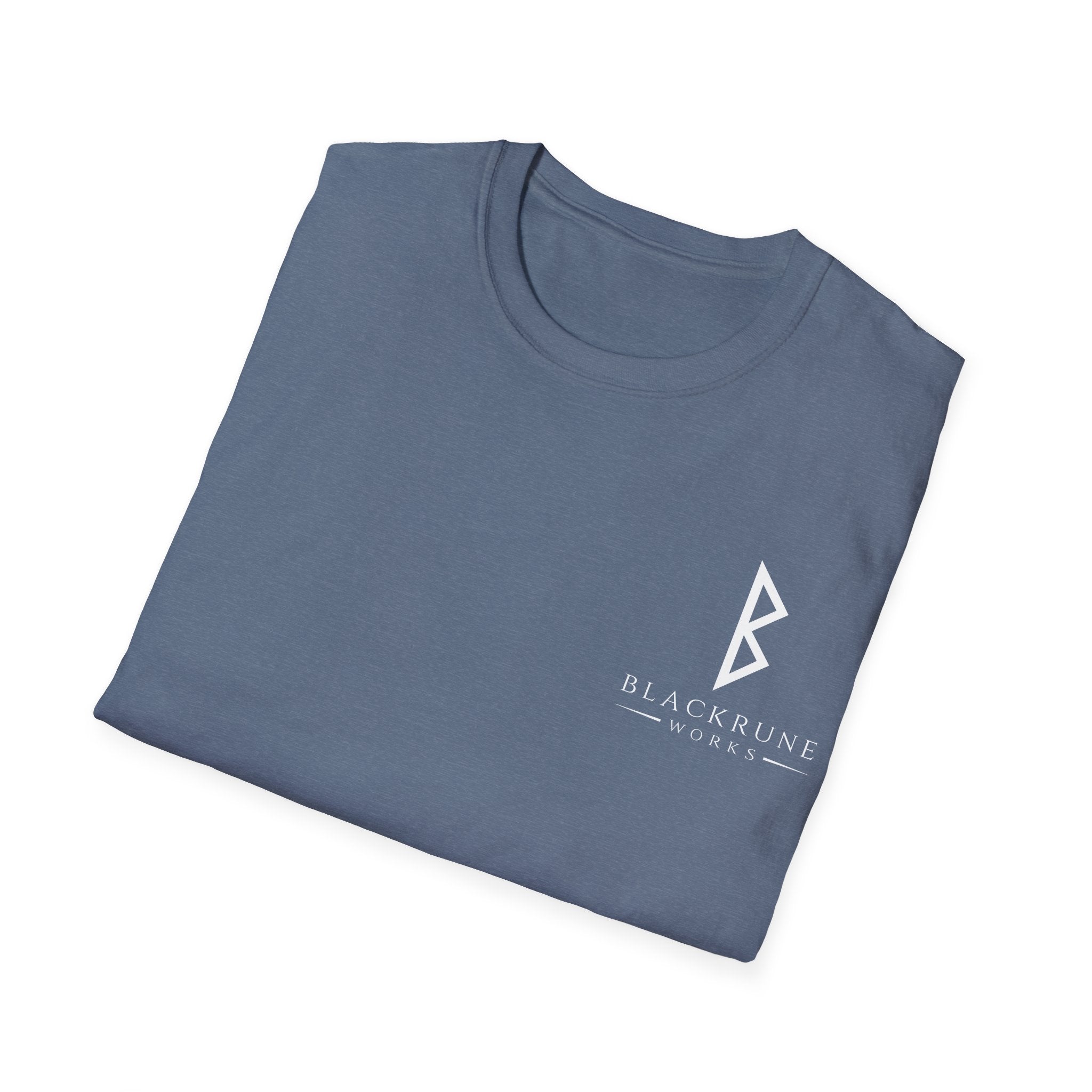Black Rune Works Logo TShirt Front Small Logo