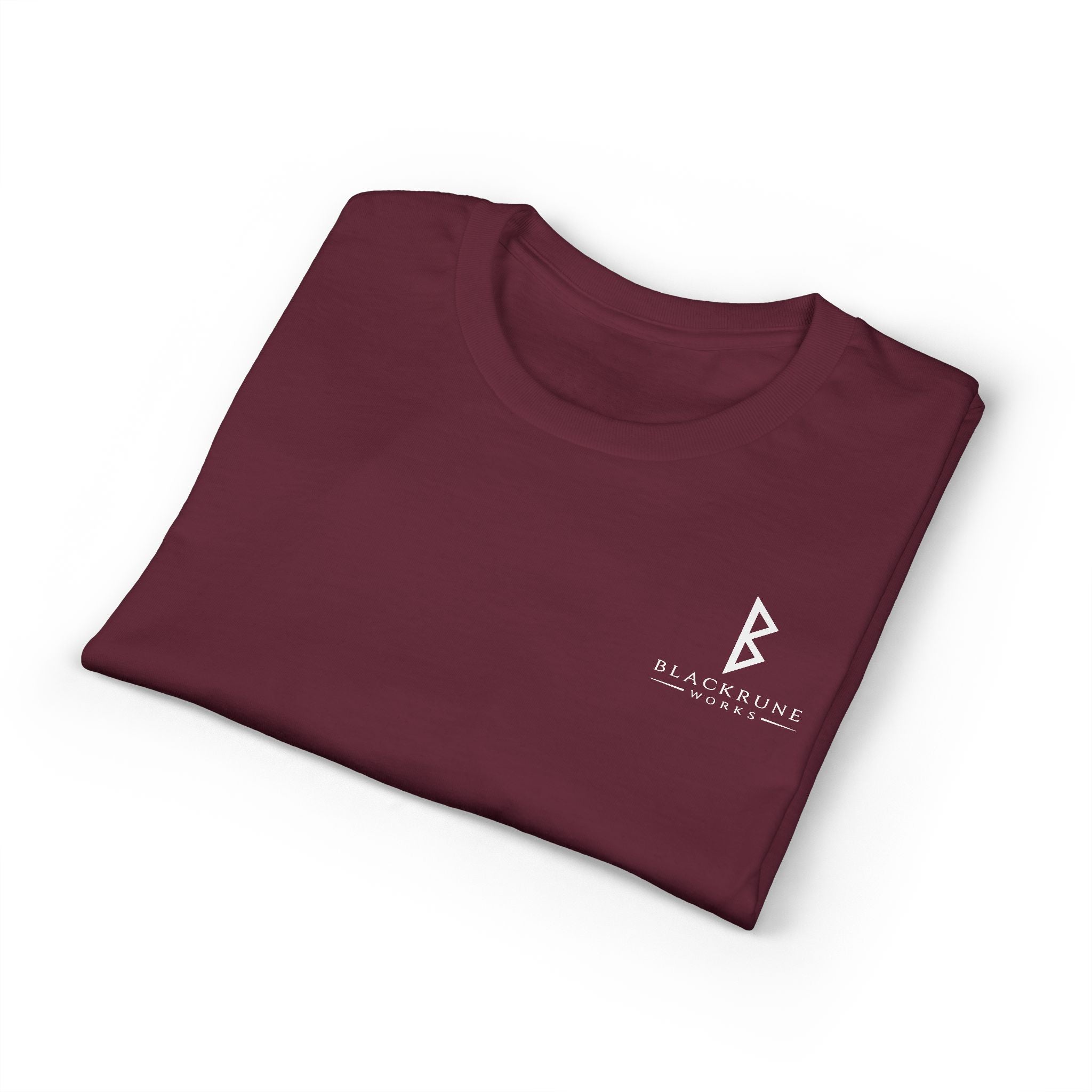 Black Rune Works Signature DryBlend T-Shirt Front and Back Logo