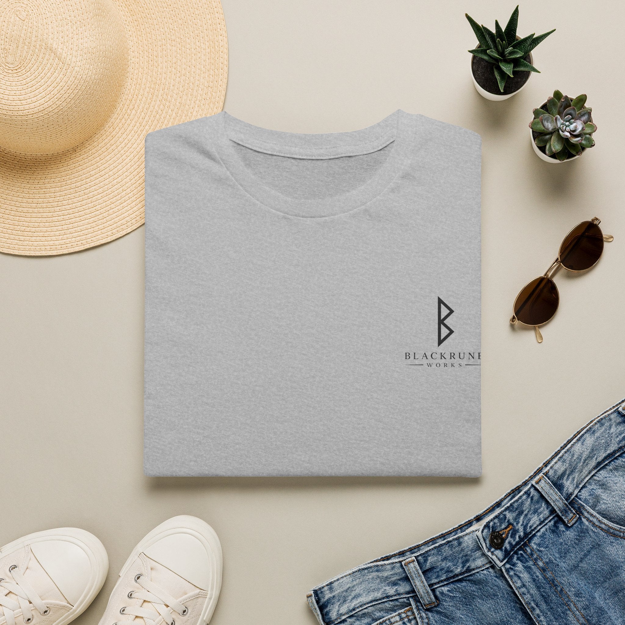 Black Rune Works Logo T Shirt Small Front Logo