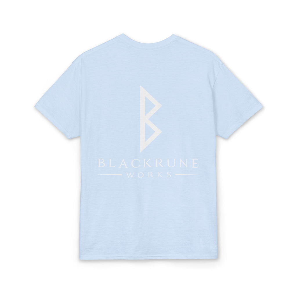 Black Rune Works Signature DryBlend T-Shirt Front and Back Logo