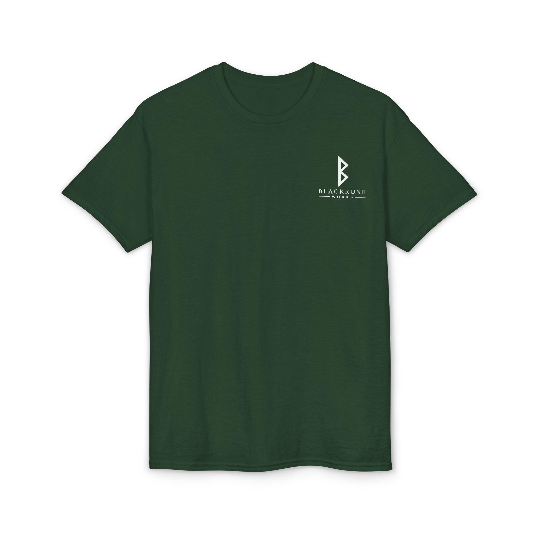 Black Rune Works Signature DryBlend T-Shirt Front and Back Logo