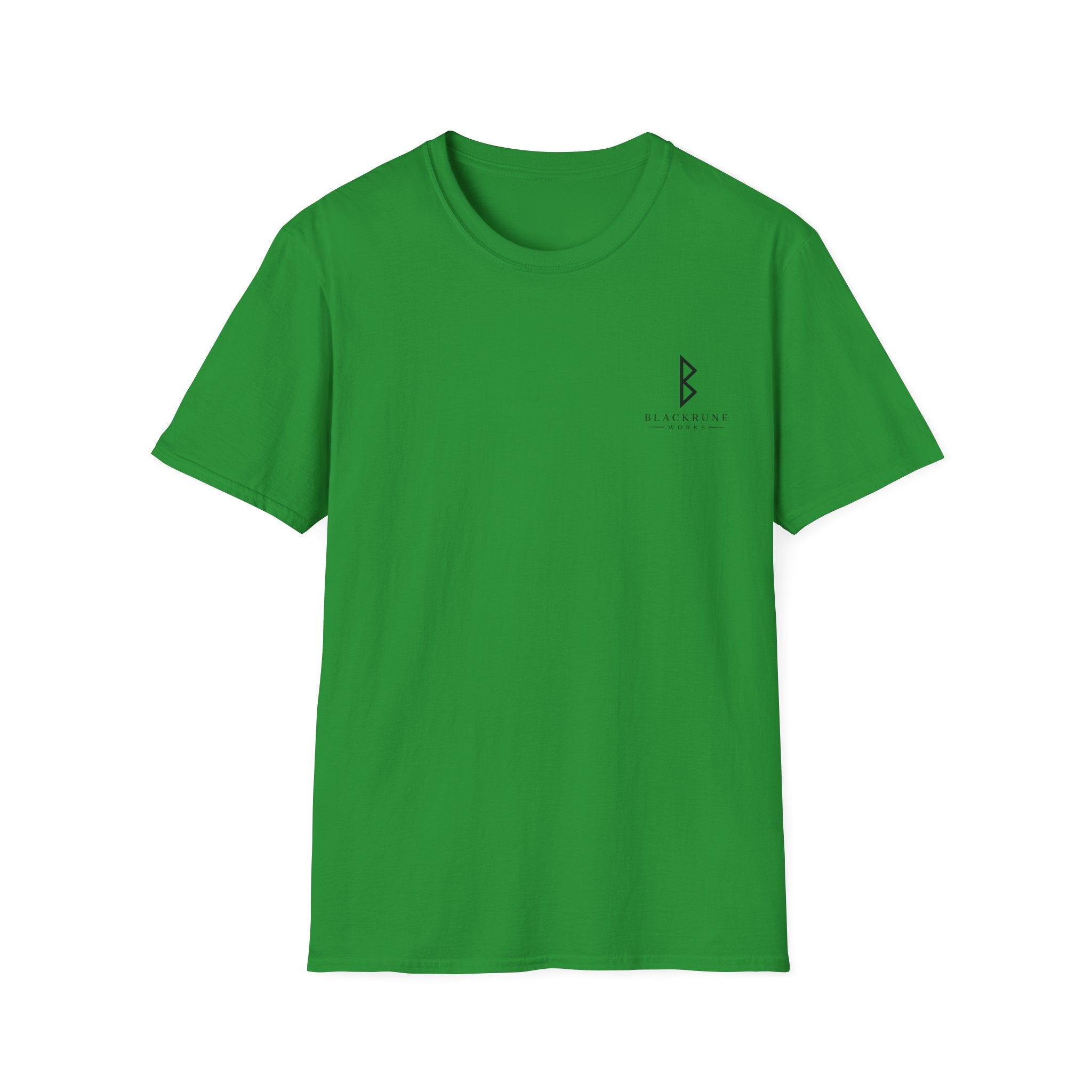 Black Rune Works Logo T Shirt Small Front Logo
