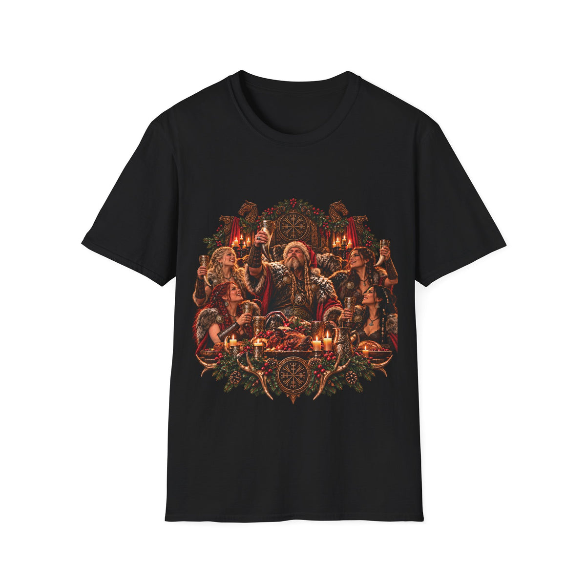 Viking Yule Feast Christmas T-Shirt – Norse Holiday Banquet Tee