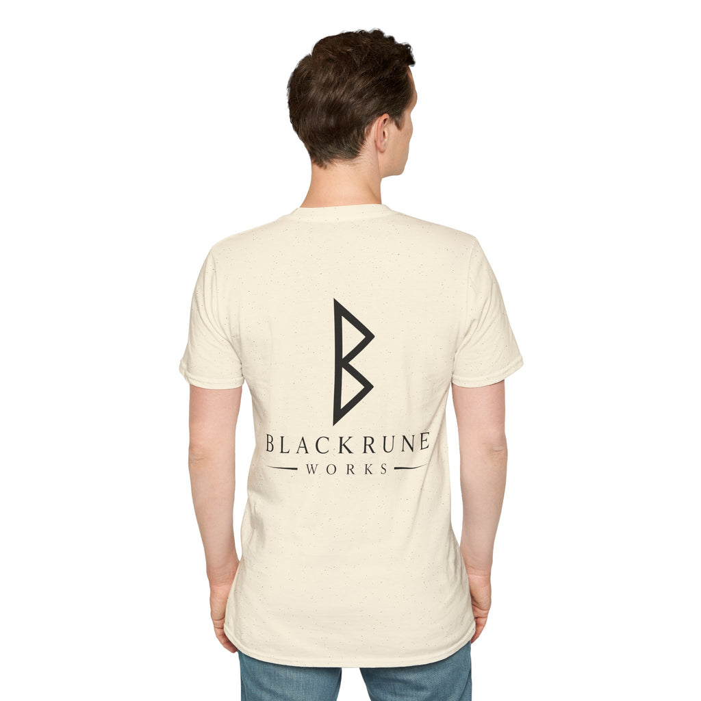 Black Rune Works Logo T Shirt Large Back Logo