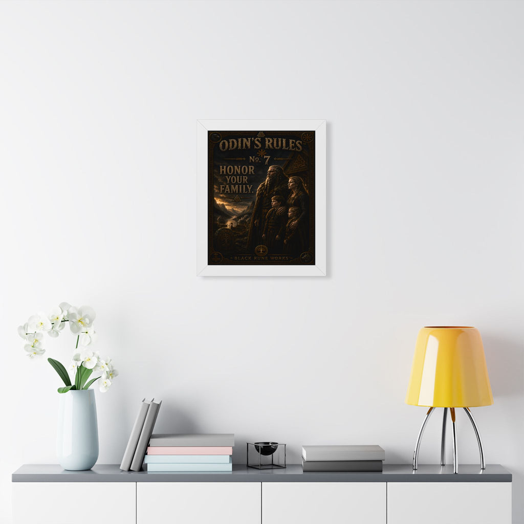 ODIN'S RULES™ No. 7 – Honor Your Family Framed Poster