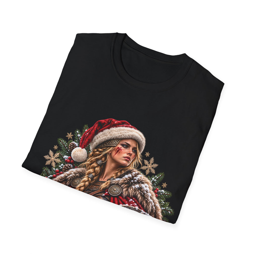 Christmas Shieldmaiden T-Shirt – Nordic Viking Holiday Warrior Tee