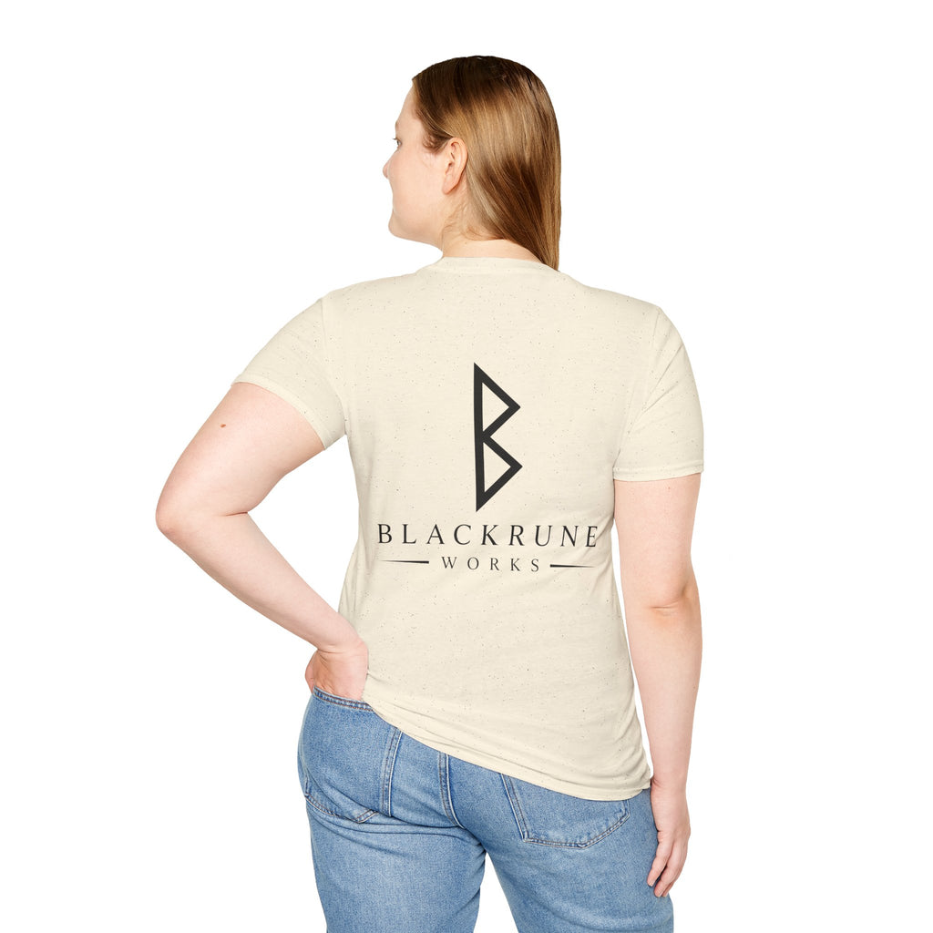 Black Rune Works Logo T Shirt Large Back Logo