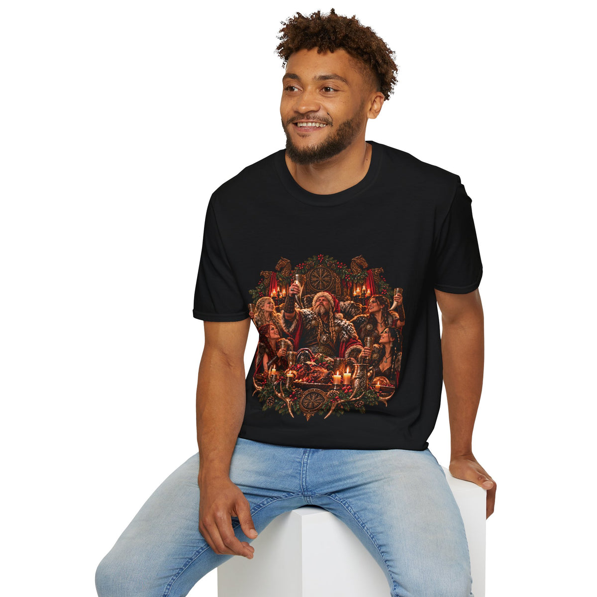Viking Yule Feast Christmas T-Shirt – Norse Holiday Banquet Tee