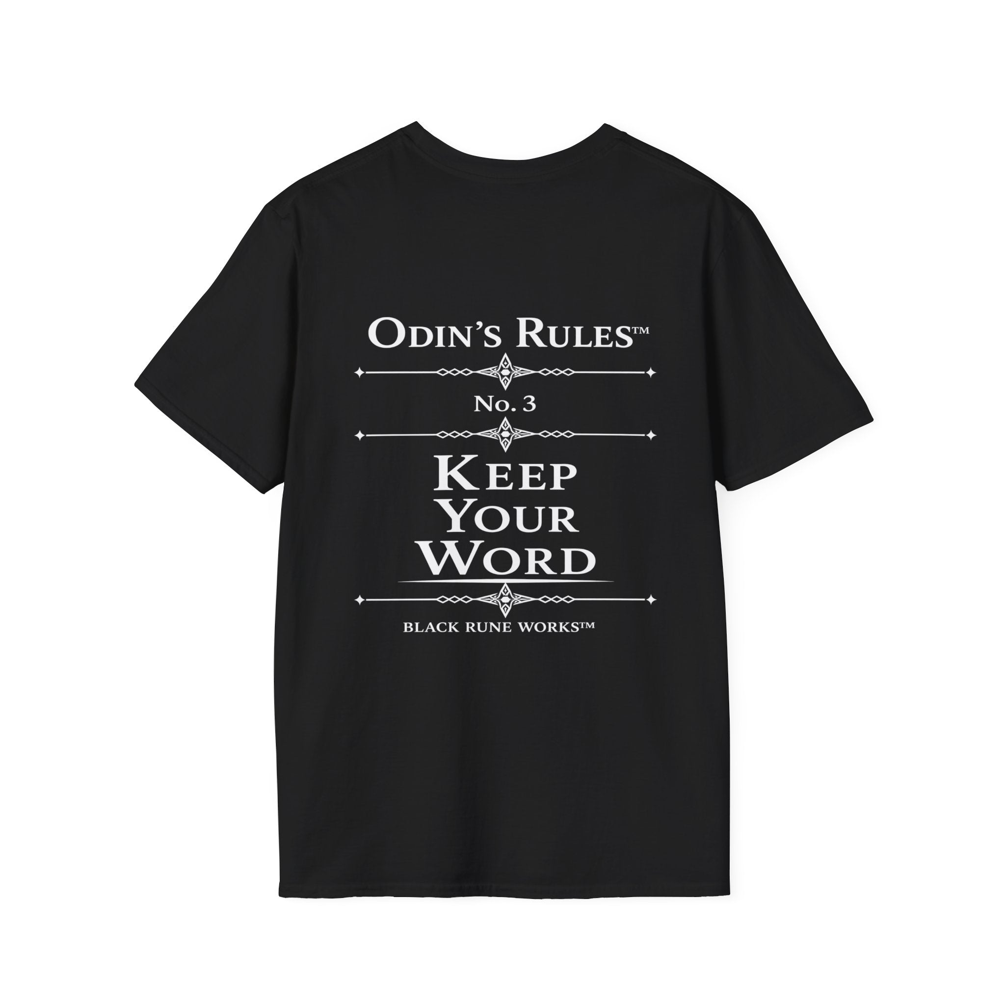 Odin's Rules™ Rule #3 | Keep Your Word | Viking Norse Warrior Shirt | Black Rune Works