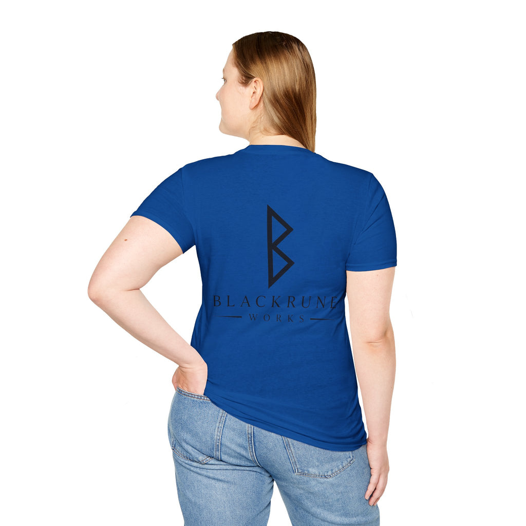 Black Rune Works Logo T Shirt Large Back Logo