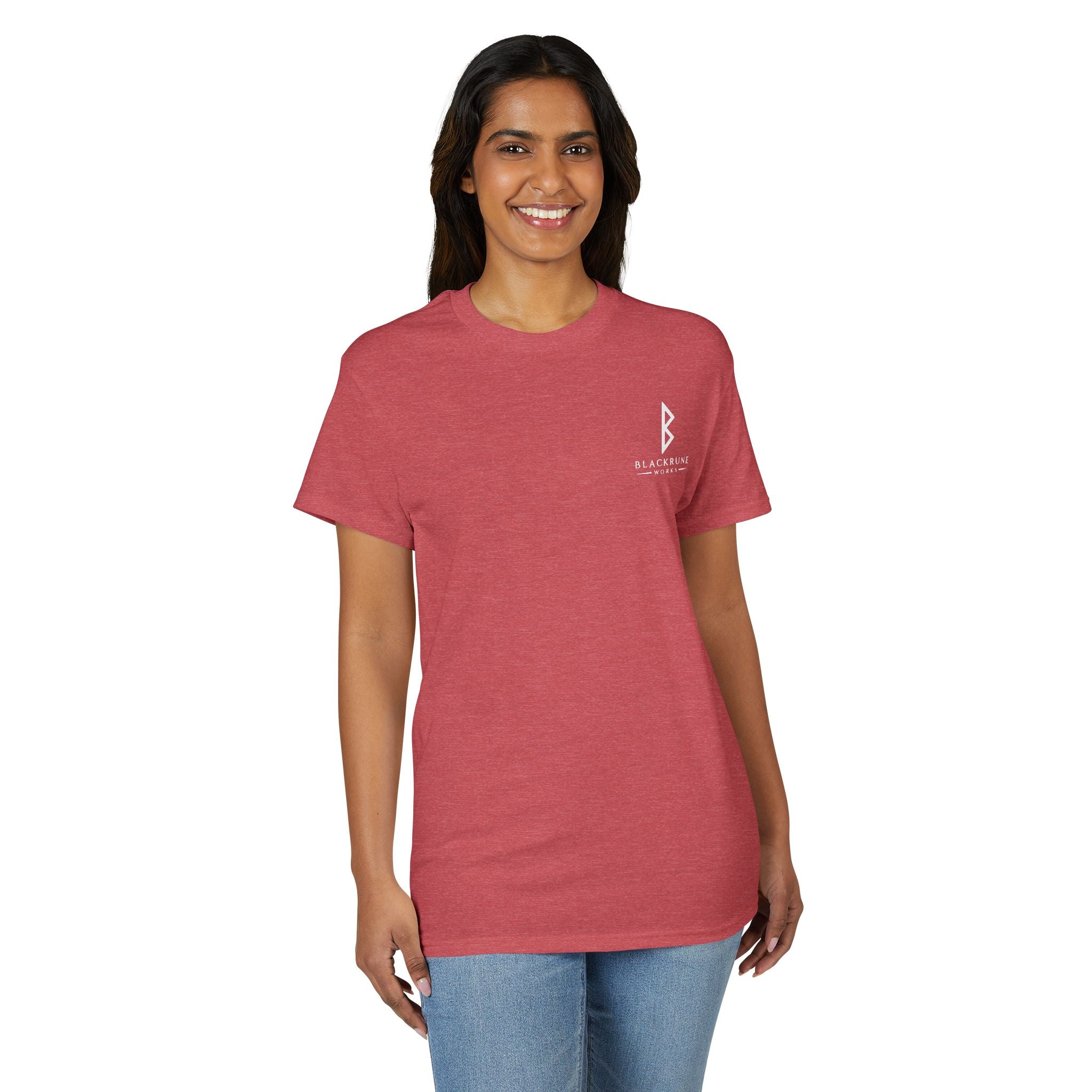 Black Rune Works Signature DryBlend T-Shirt Front and Back Logo