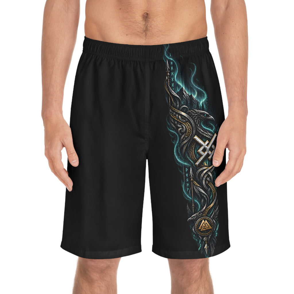 Aurora Eternal Love Rune Board Shorts  | Black Rune Works