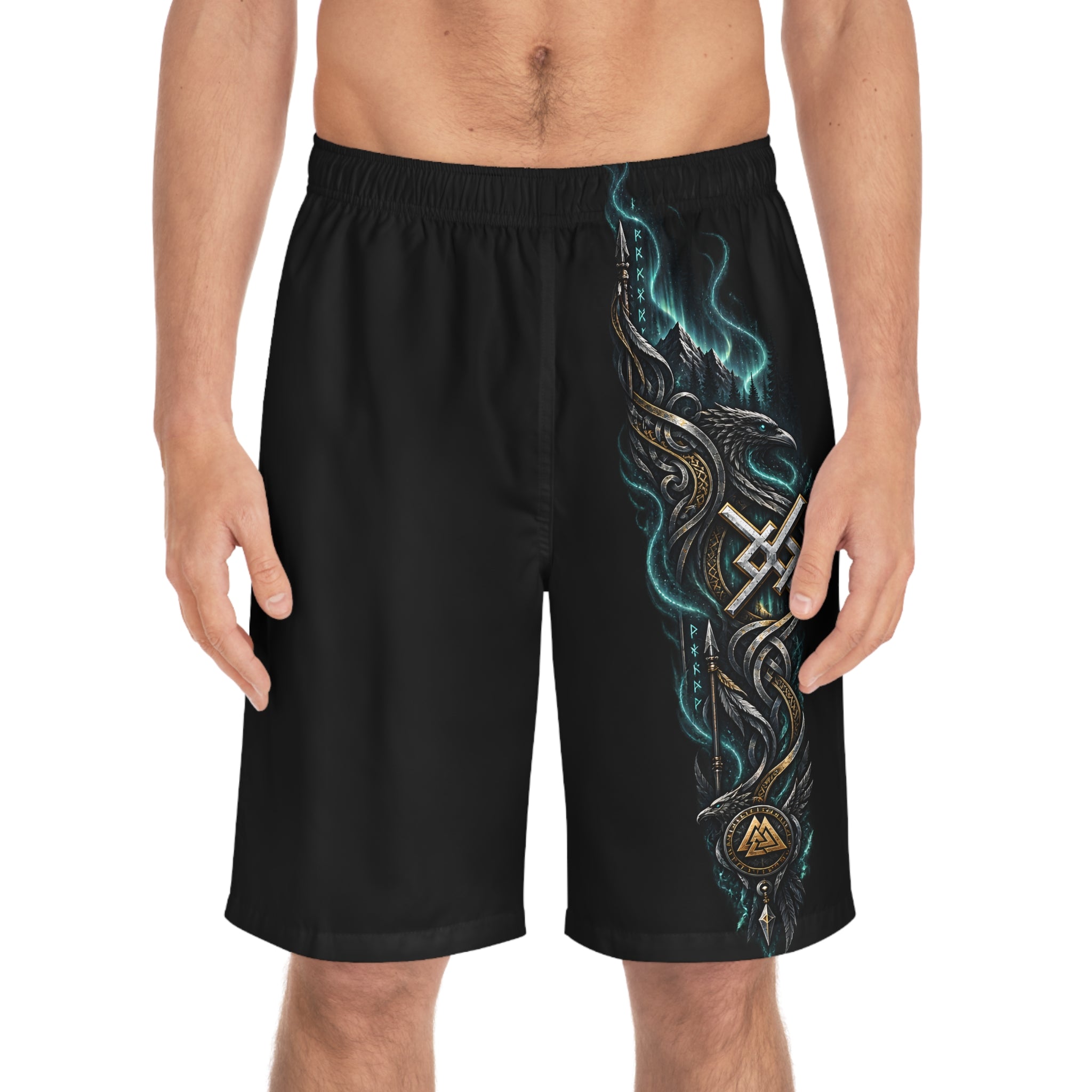 Aurora Eternal Love Rune Board Shorts  | Black Rune Works