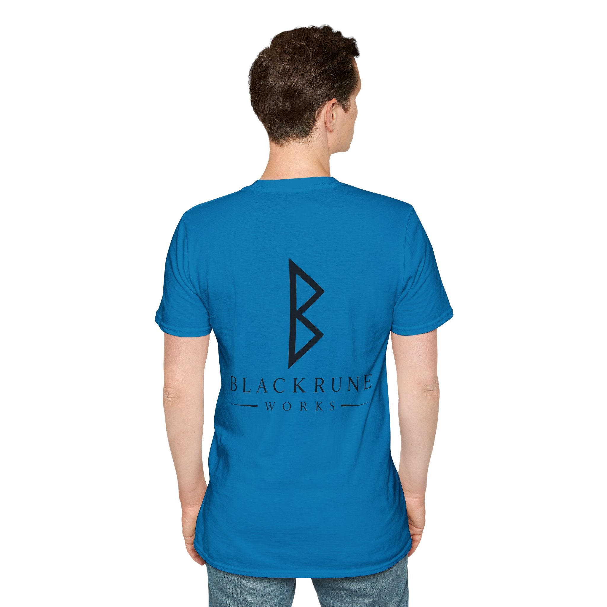Black Rune Works Logo T Shirt Large Back Logo