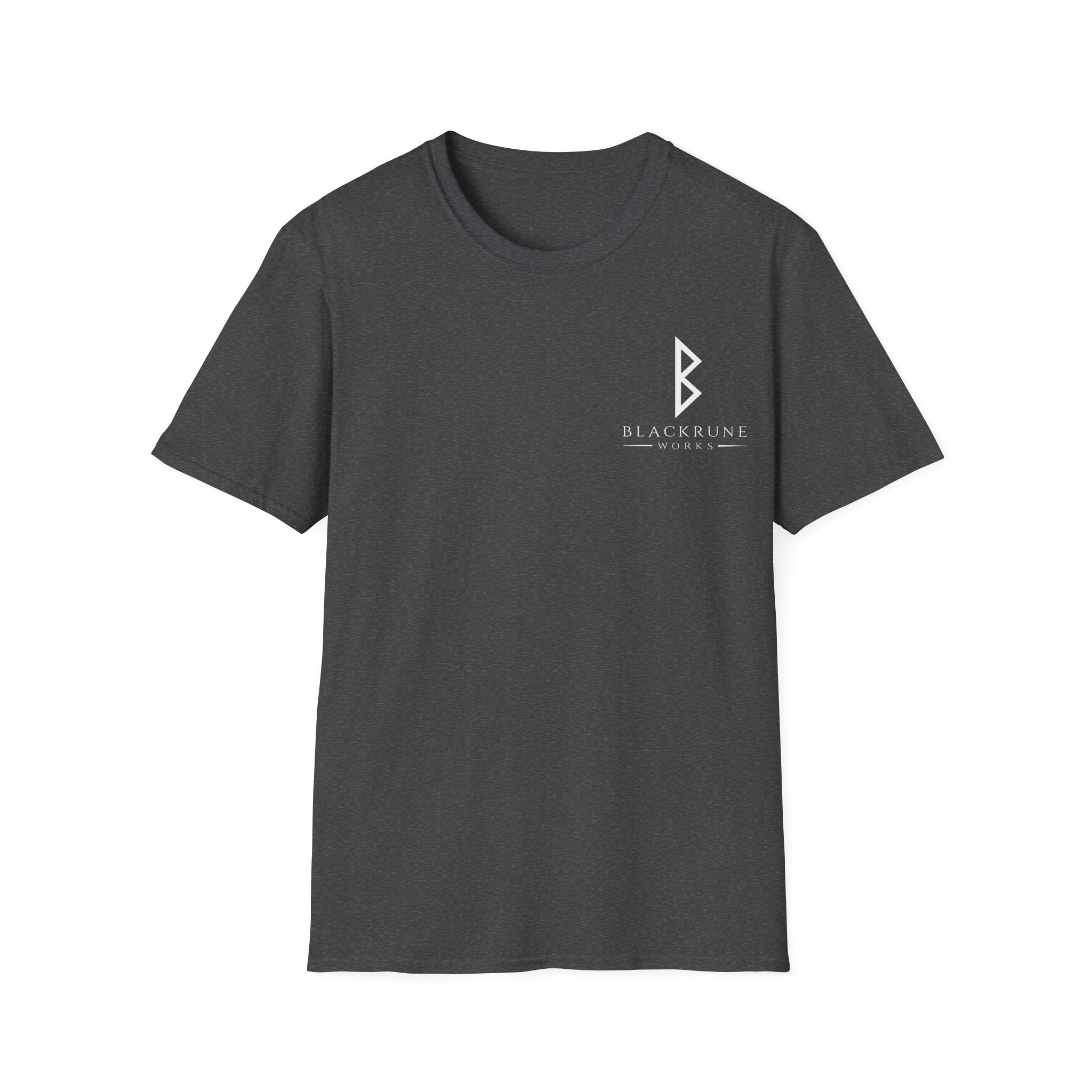 Black Rune Works Logo TShirt Front Small Logo