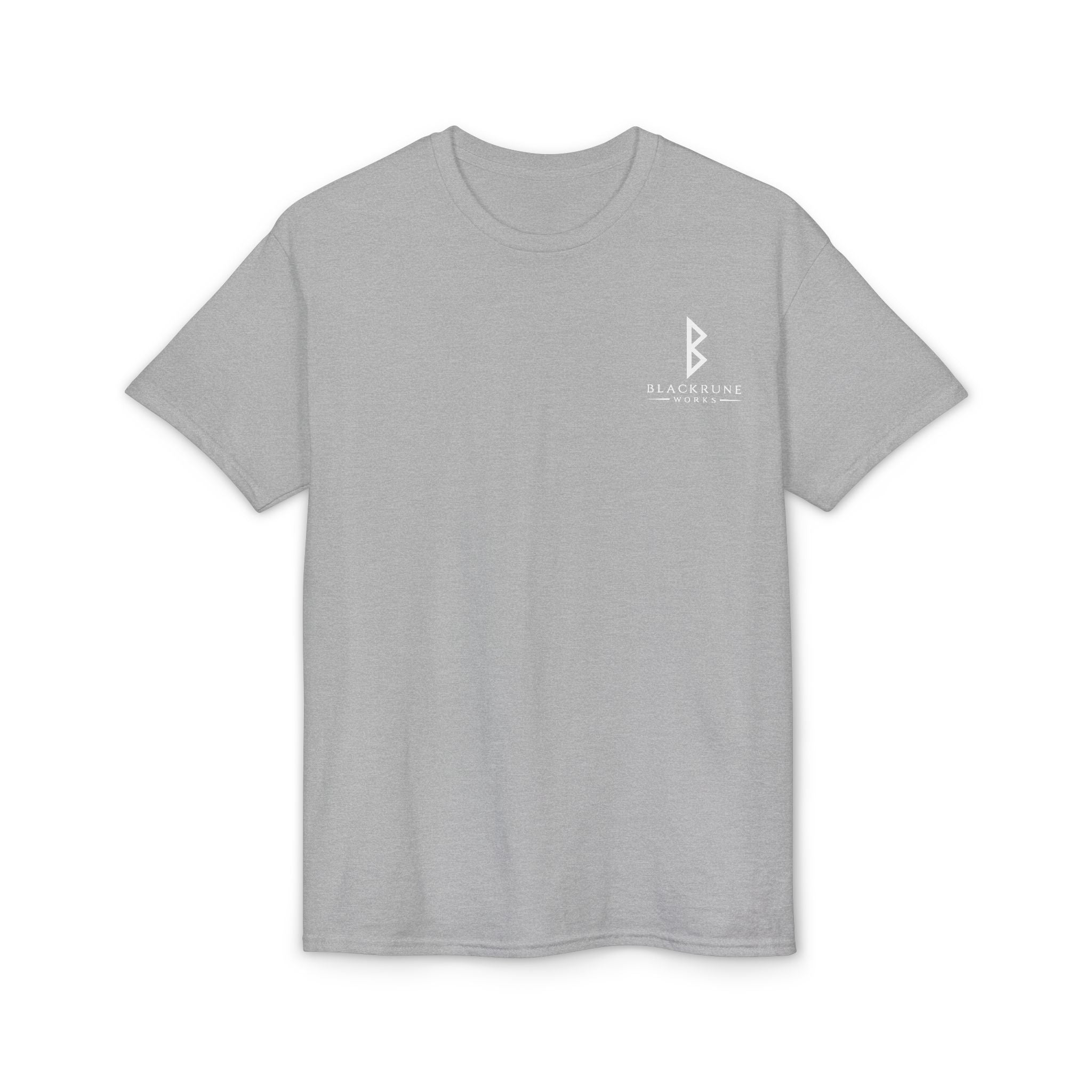 Black Rune Works Signature DryBlend T-Shirt Front and Back Logo