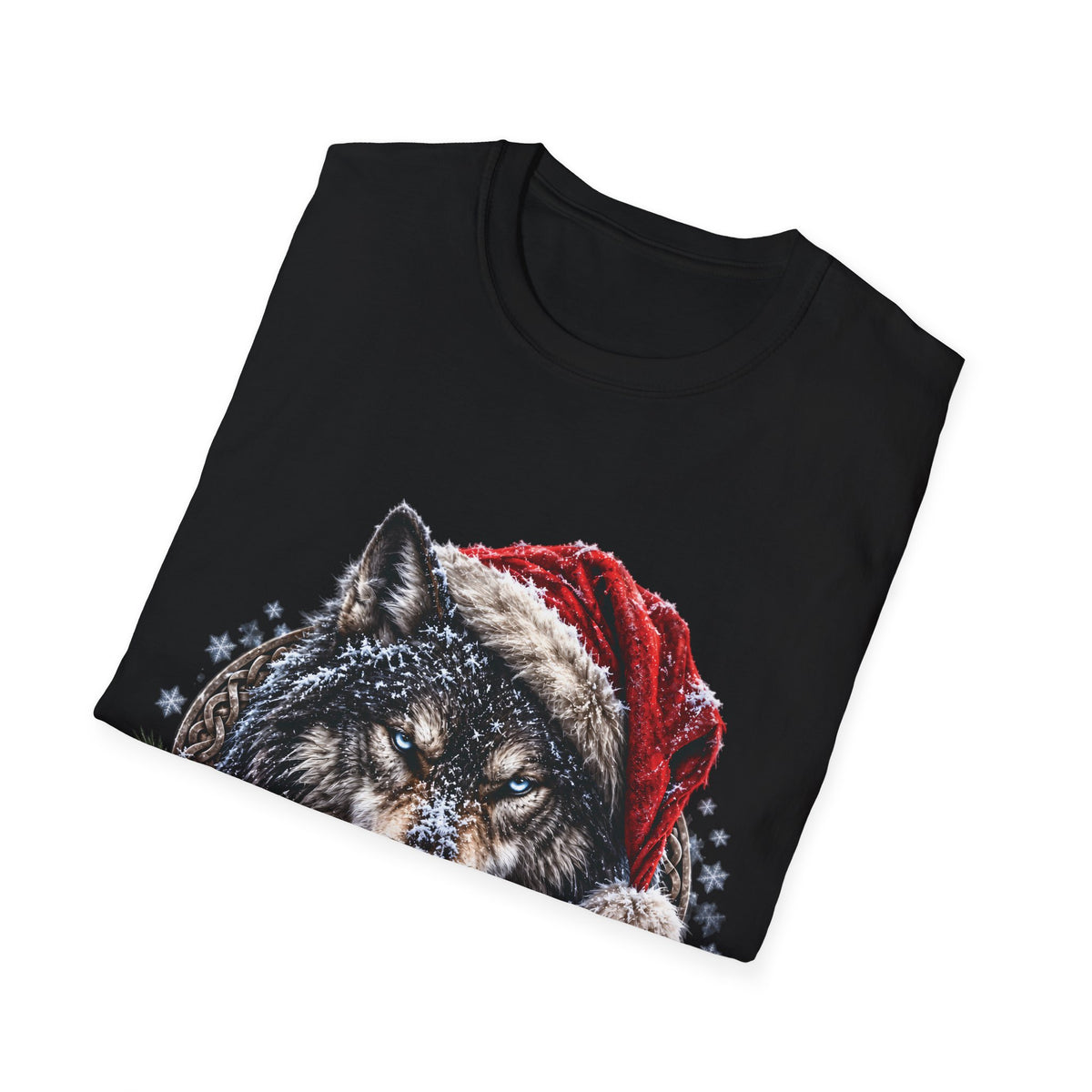 Christmas Wolf T-Shirt – Nordic Yule Winter Wolf Holiday Tee