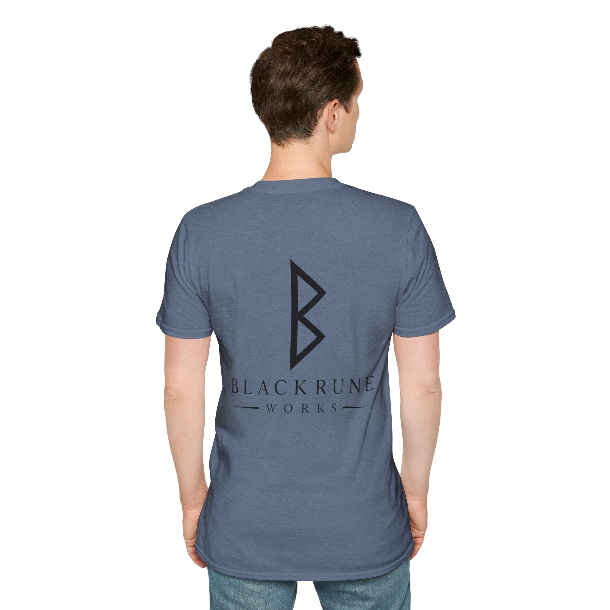 Black Rune Works Logo T Shirt Large Back Logo