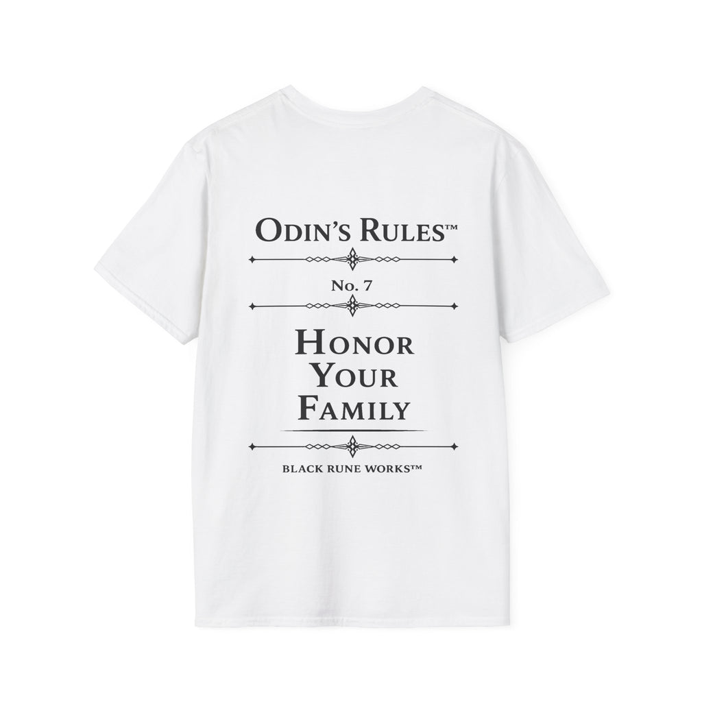 Odin's Rules™ Rule #7 | Honor Your Family | Viking Norse Warrior Shirt | Black Rune Works