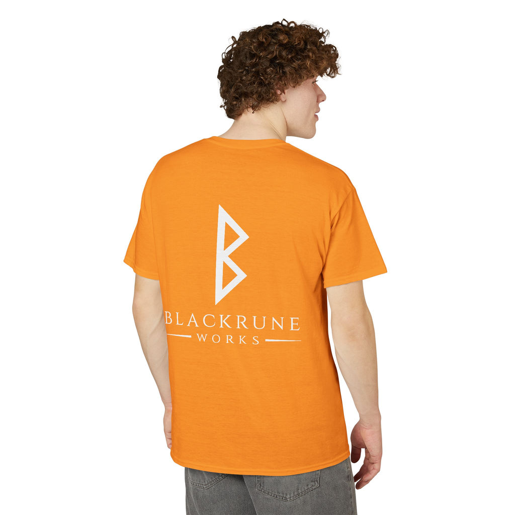 Black Rune Works Signature DryBlend T-Shirt Front and Back Logo